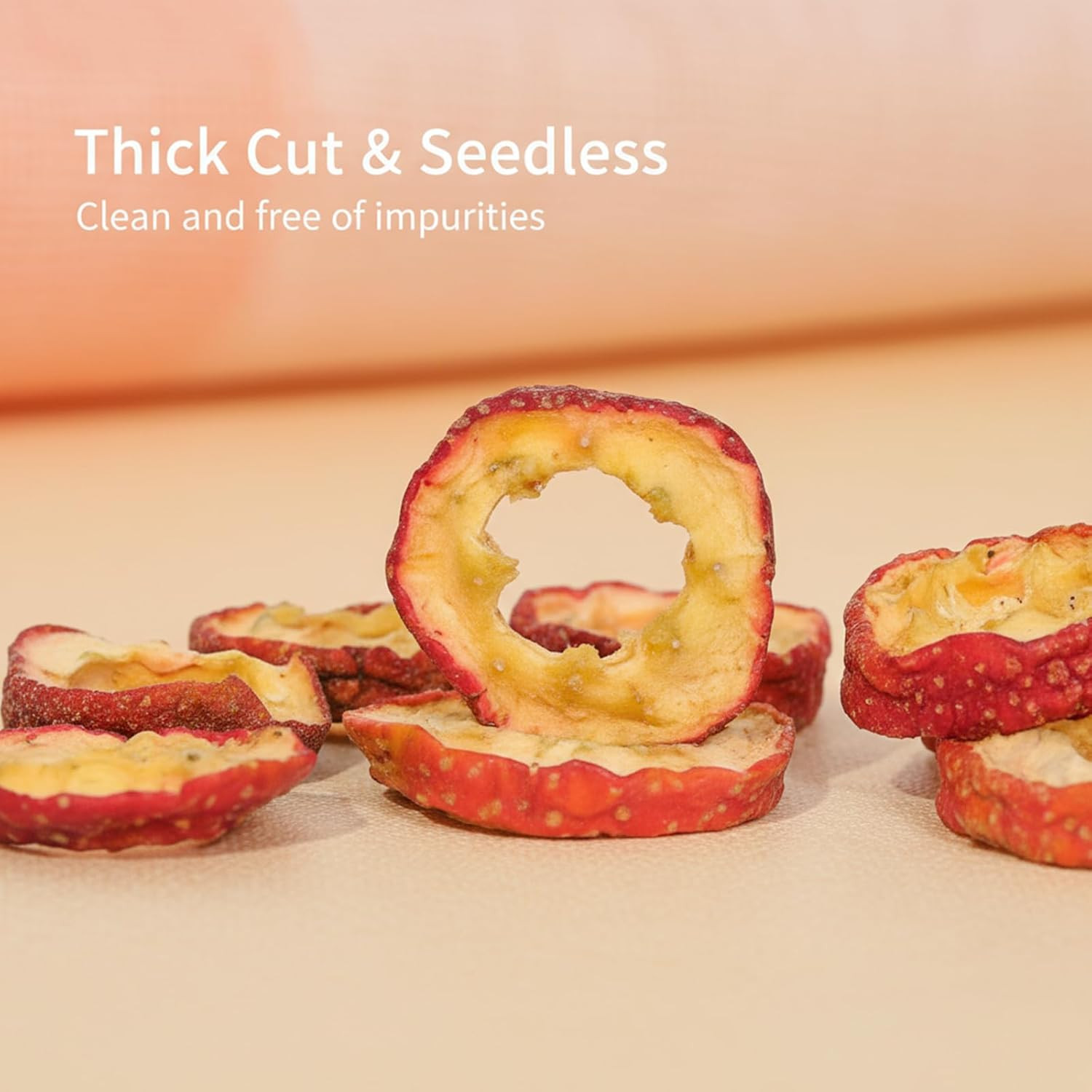 Dried Hawthorn Berry Slices, Fruit Tea Premium Seedless -10.6Oz/300G Hollow Circ