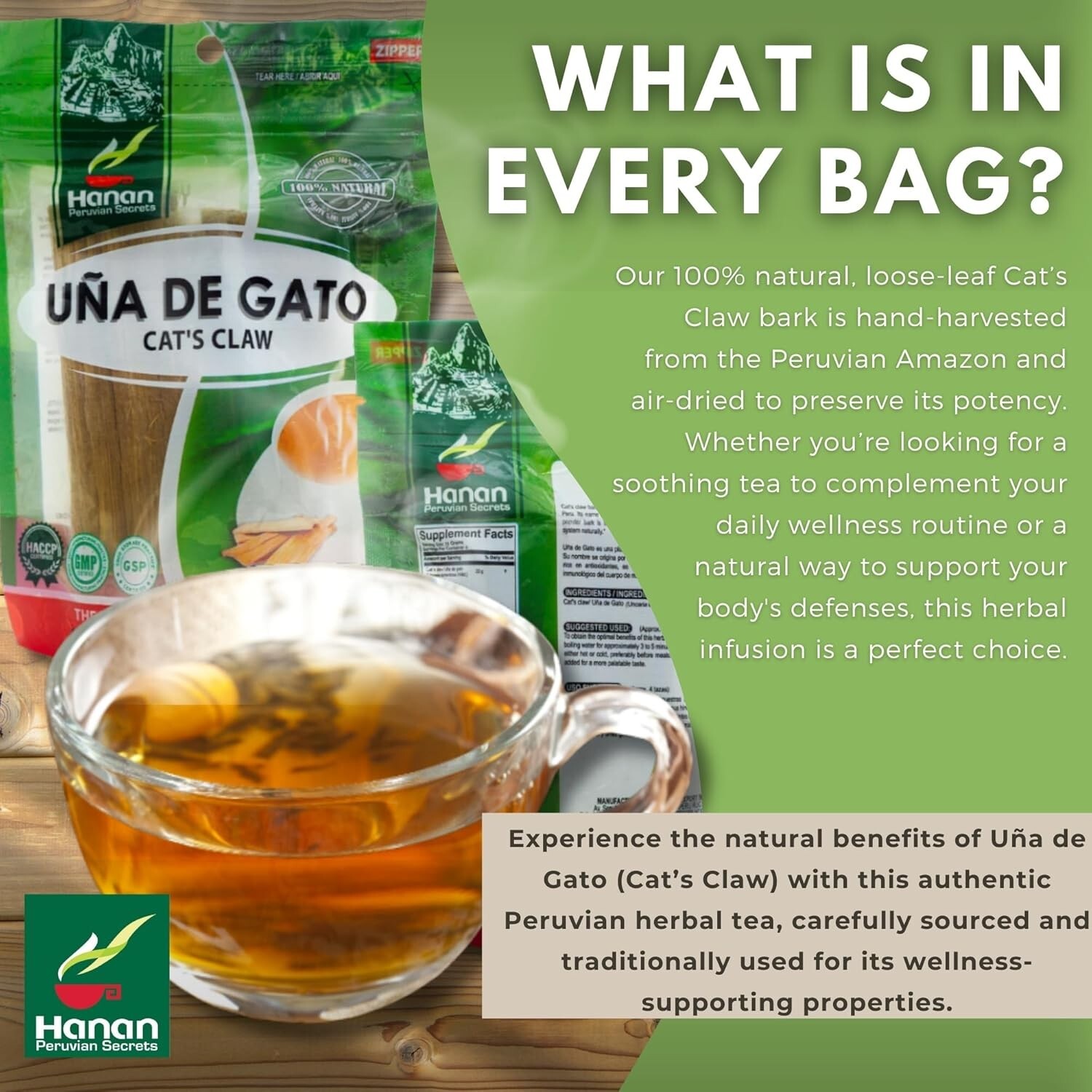 Te de Uña de Gato 80g – Cat’s Claw Loose Leaf Tea for Joint Support from Peru