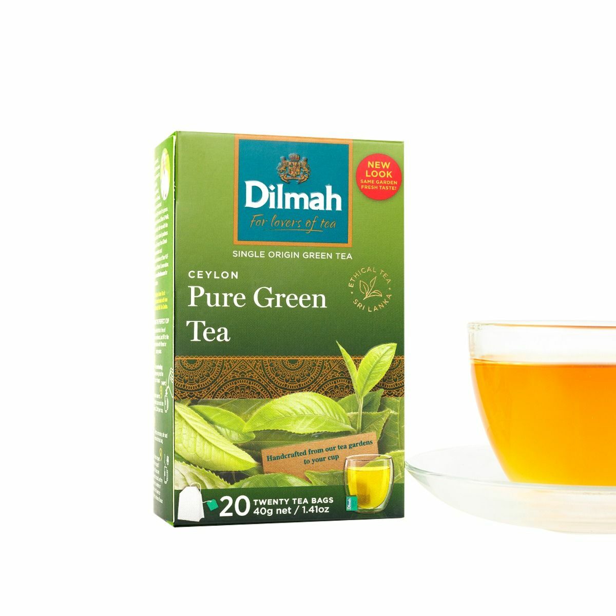 Dilmah Pure Ceylon Green Tea – 20 Tea Bags x 06 packs