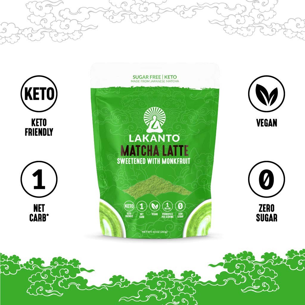 Sugar Free Matcha Latte – Green Tea Powder with Shelf Stable Probiotics and F…