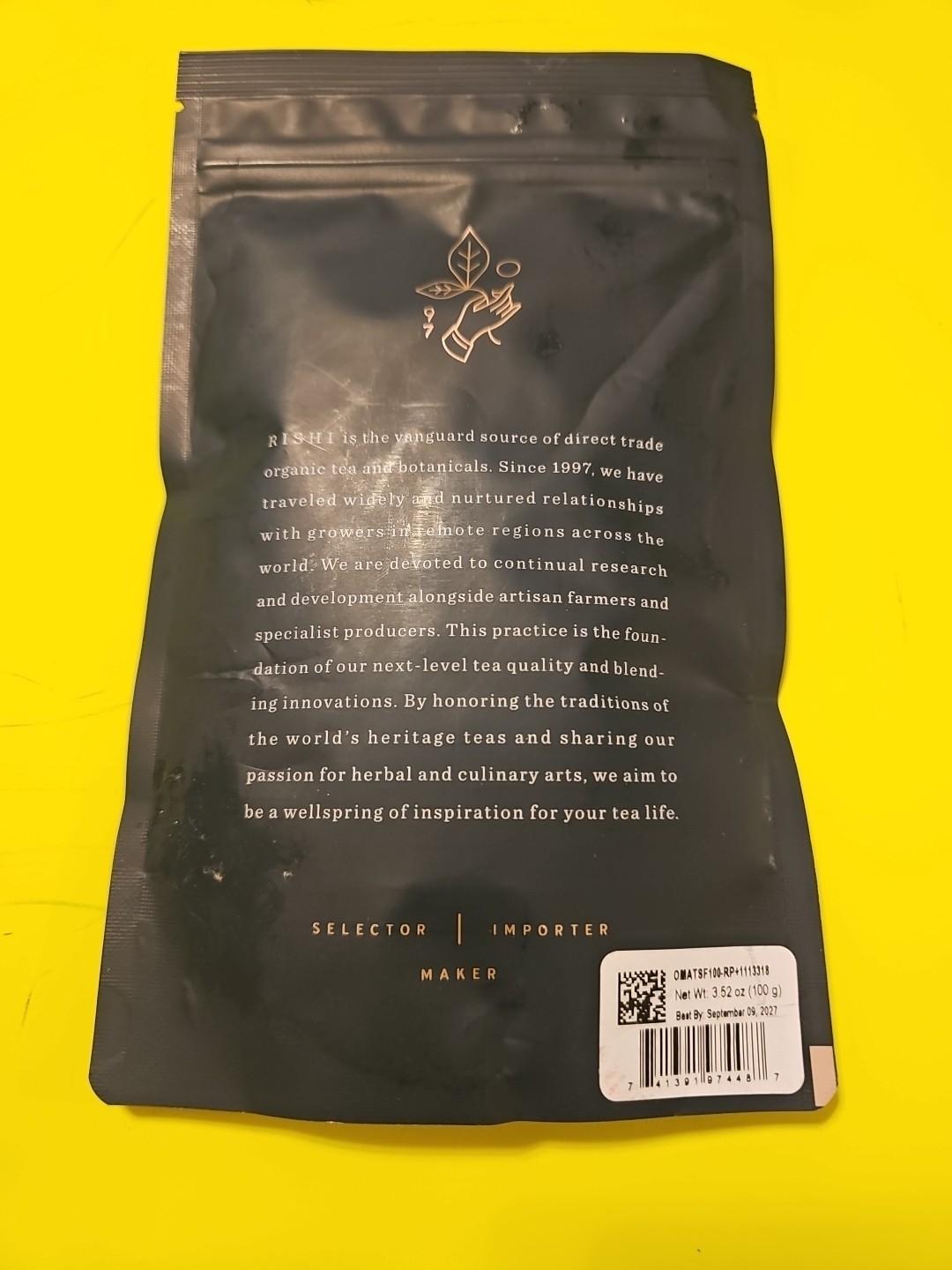 Matcha Green Tea Powder RISHI 100g