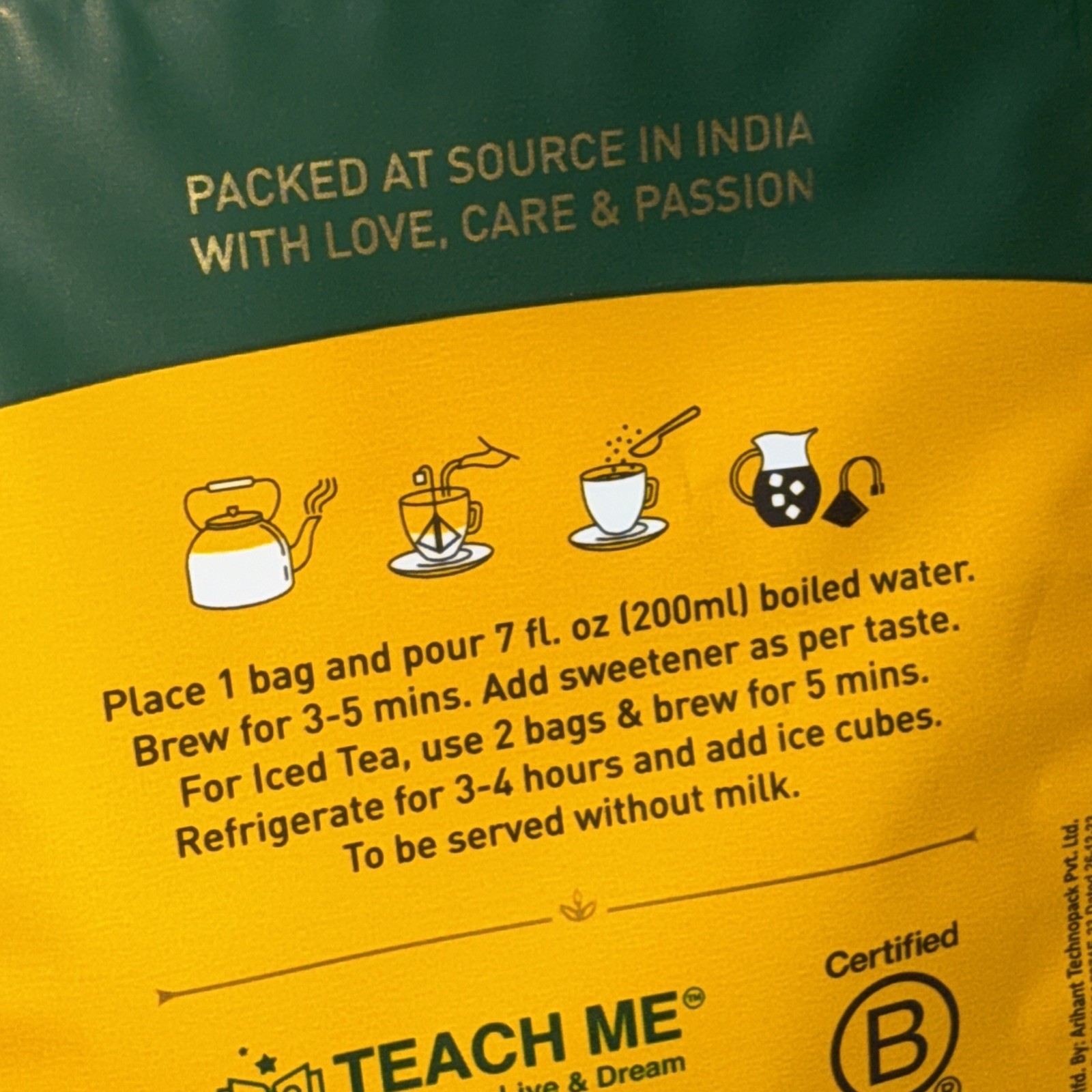 VAHDAM 🇮🇳TURMERIC SPICED🫖 ORGANIC Caffeine Free Tea 75 Infusion Bags-04/2027