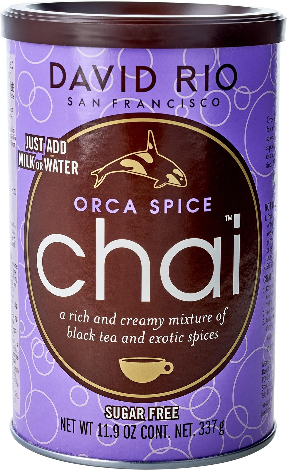 Orca Spice Reduced Calorie Chai Tea Latte Mix, 11.9 Ounce (Pack of 1)