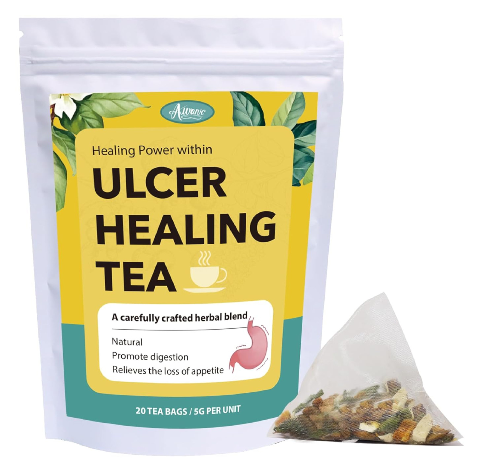 Natural Ulcer Healing Tea – 20 Pcs for Healthy Digestion & Stomach Relief