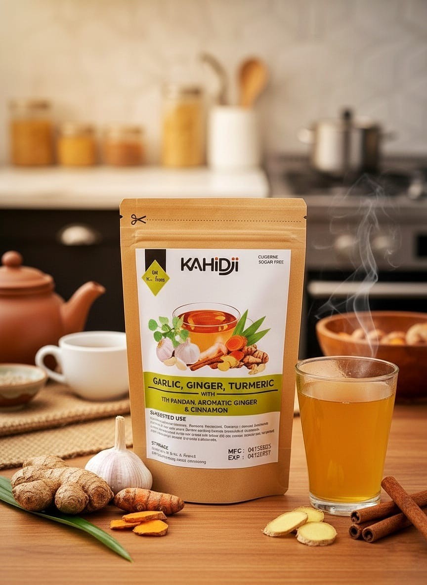 GARLIC, GINGER, TURMERIC with PANDAN, AROMATIC GINGER & CINNAMON – 30 teabags