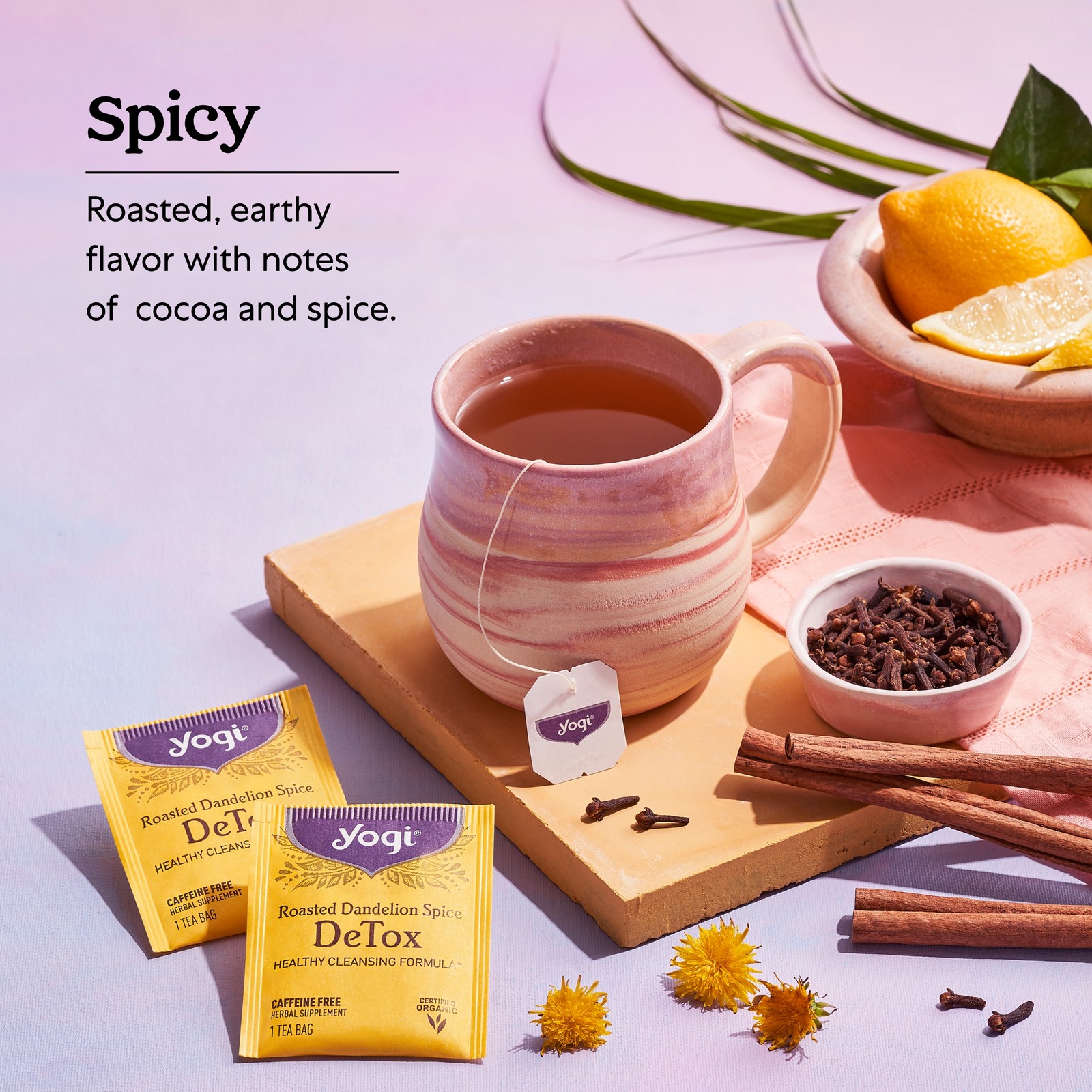 Yogi Tea – Roasted Dandelion Spice DeTox – 6 Pack, 96 Tea Bags