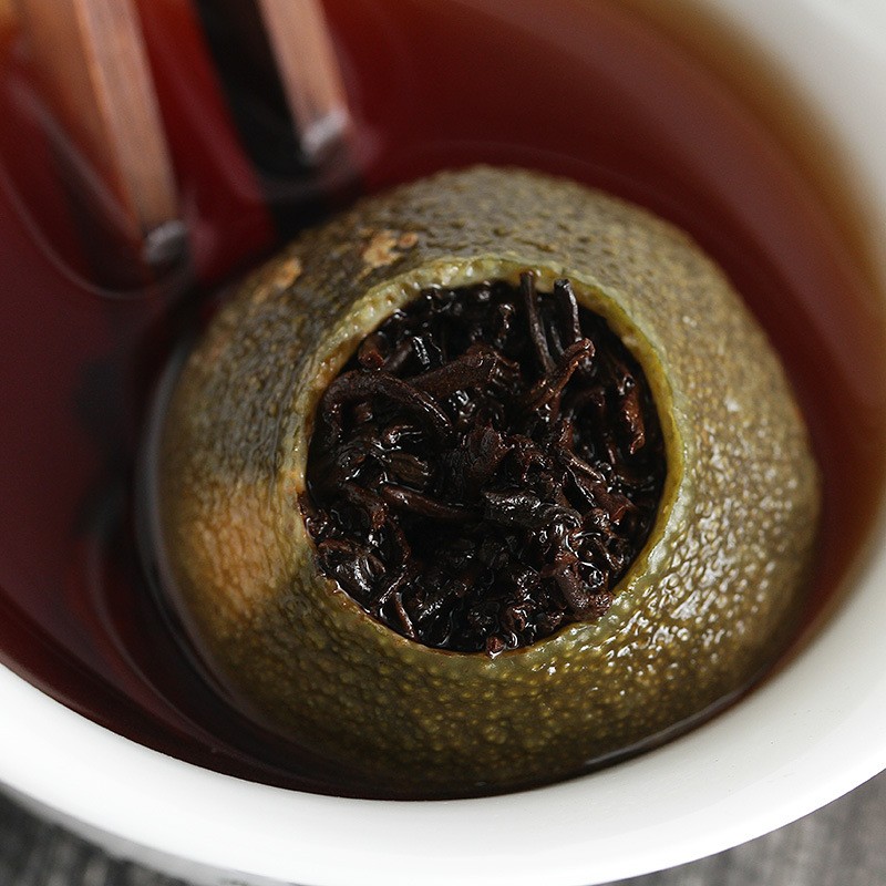 500g Small Green Mandarin Orange Meijiang No.1 Aged Pu’er Chenpi Ripe Tea