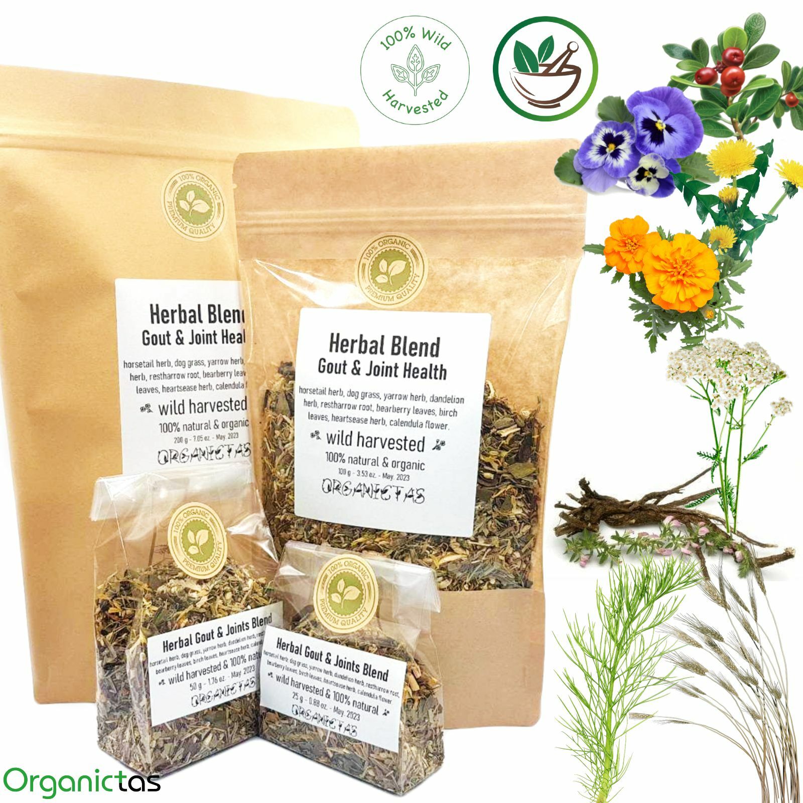 Gout Relief Herbal Tea in Gout, Arthritis, Rheumatism, Uric Acid, Joint Support