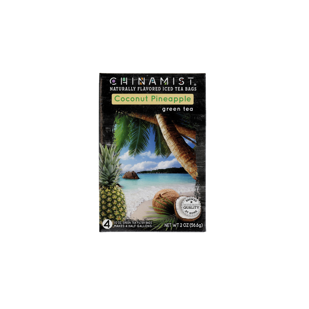 China Mist Coconut Pineapple Iced Tea Bags, 4-Count Box, 6-Pack 12/25