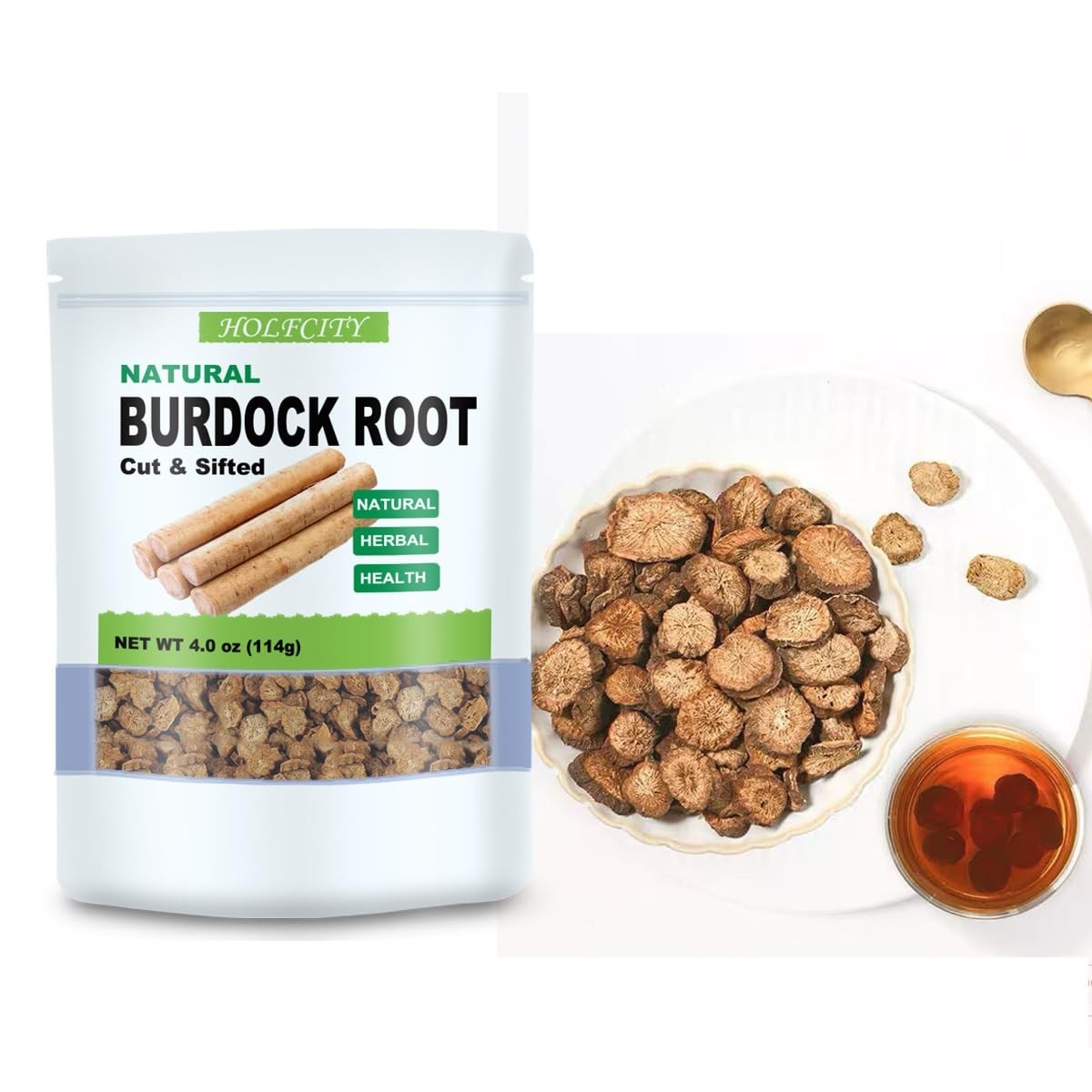 Cut & Sifted Burdock Root Tea, 4oz Herbal Granules – Quality & Freshness