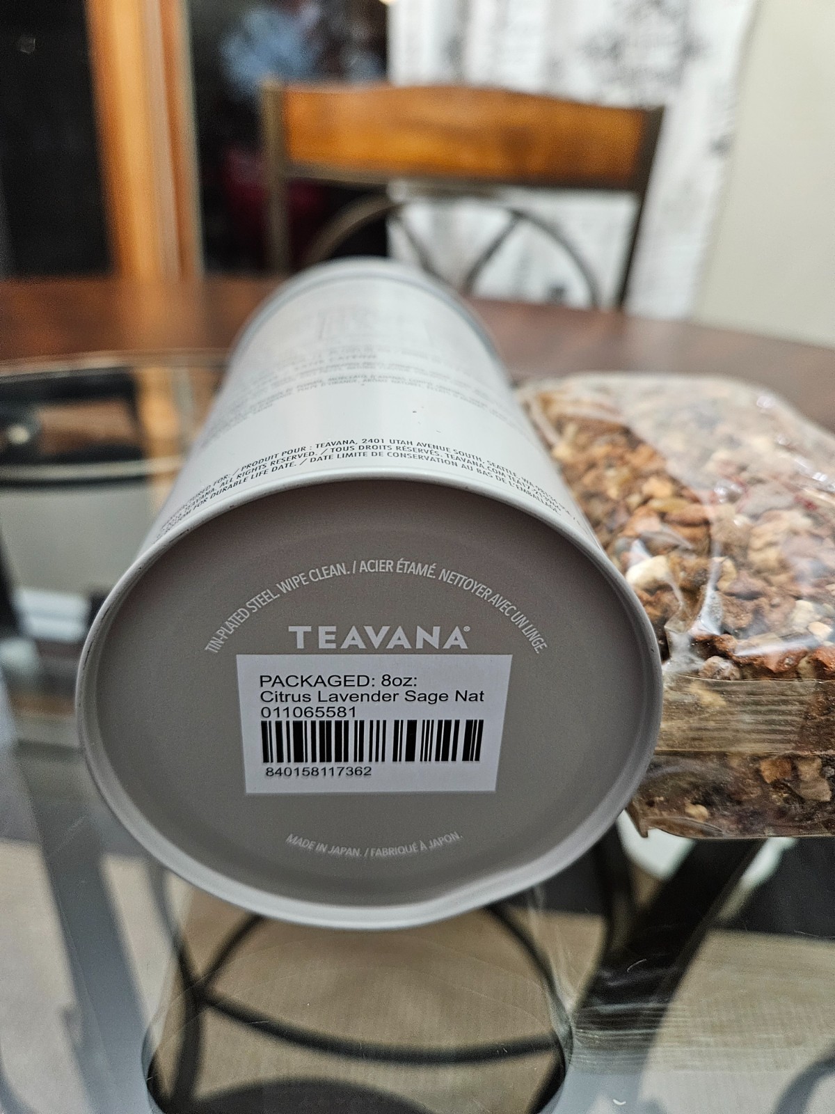 Teavana Citrus Lavender Sage Herbal Tea – Huge 8oz (226g) Tin & SEALED Bag -Rare