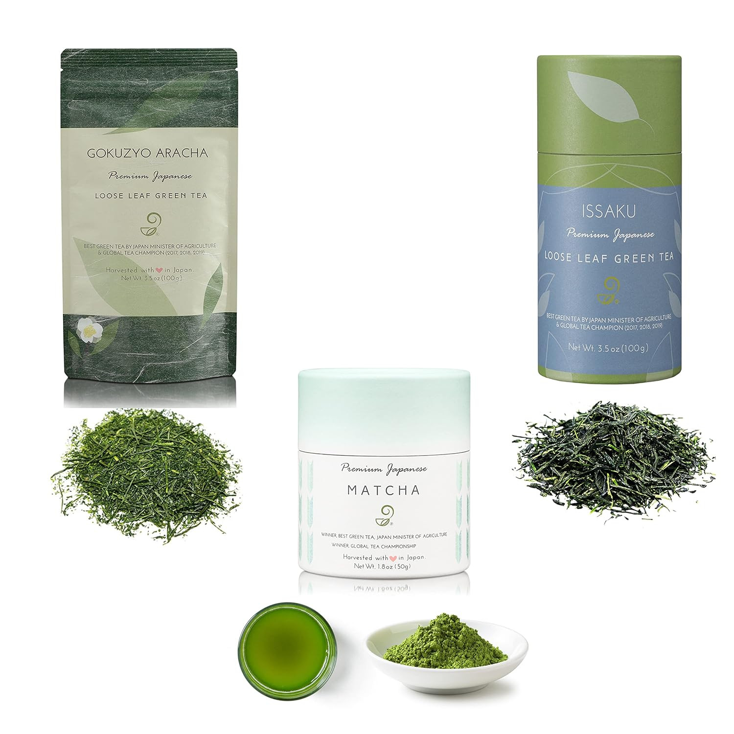 Premium Japanese Matcha & Green Tea Assortment – All-Natural, Non-GMO