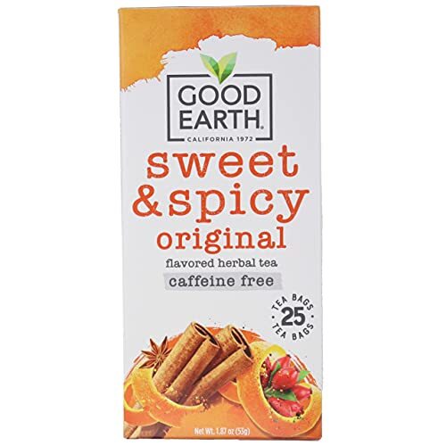 Good Earth Sweet & Spicy Flavored 25 Tea Bags 4 Assorted Flavor Names , Sizes