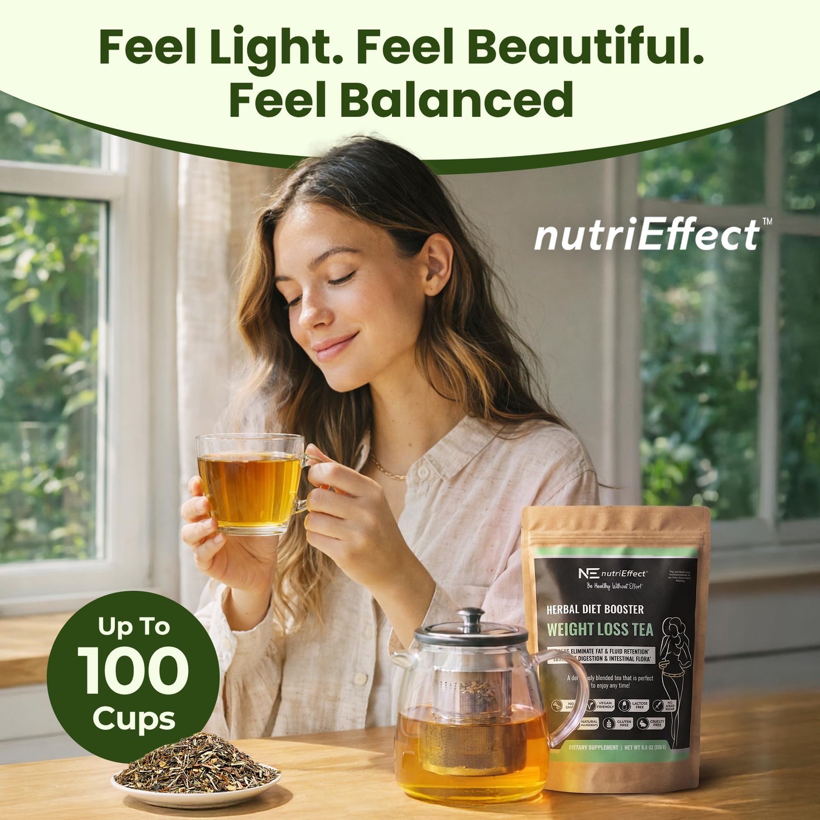 7-Herb Detox Tea – Up to 100 Cups | 250g (8.8 oz) Loose Leaf Tea – Rooibos, Y…