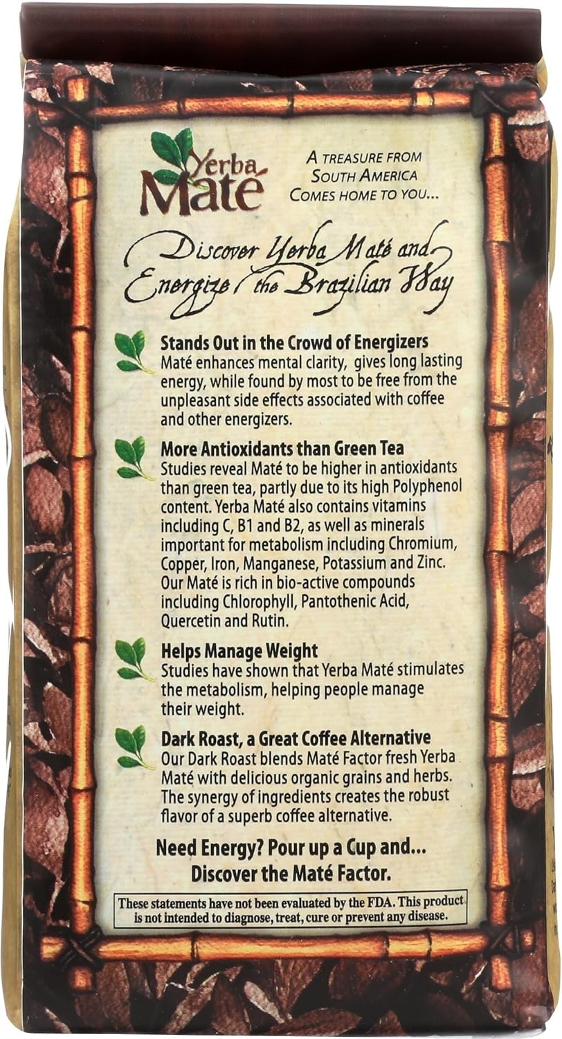 Energizing 12 oz Dark Roast Yerba Mate – Organic and Perfect for Anytime Use