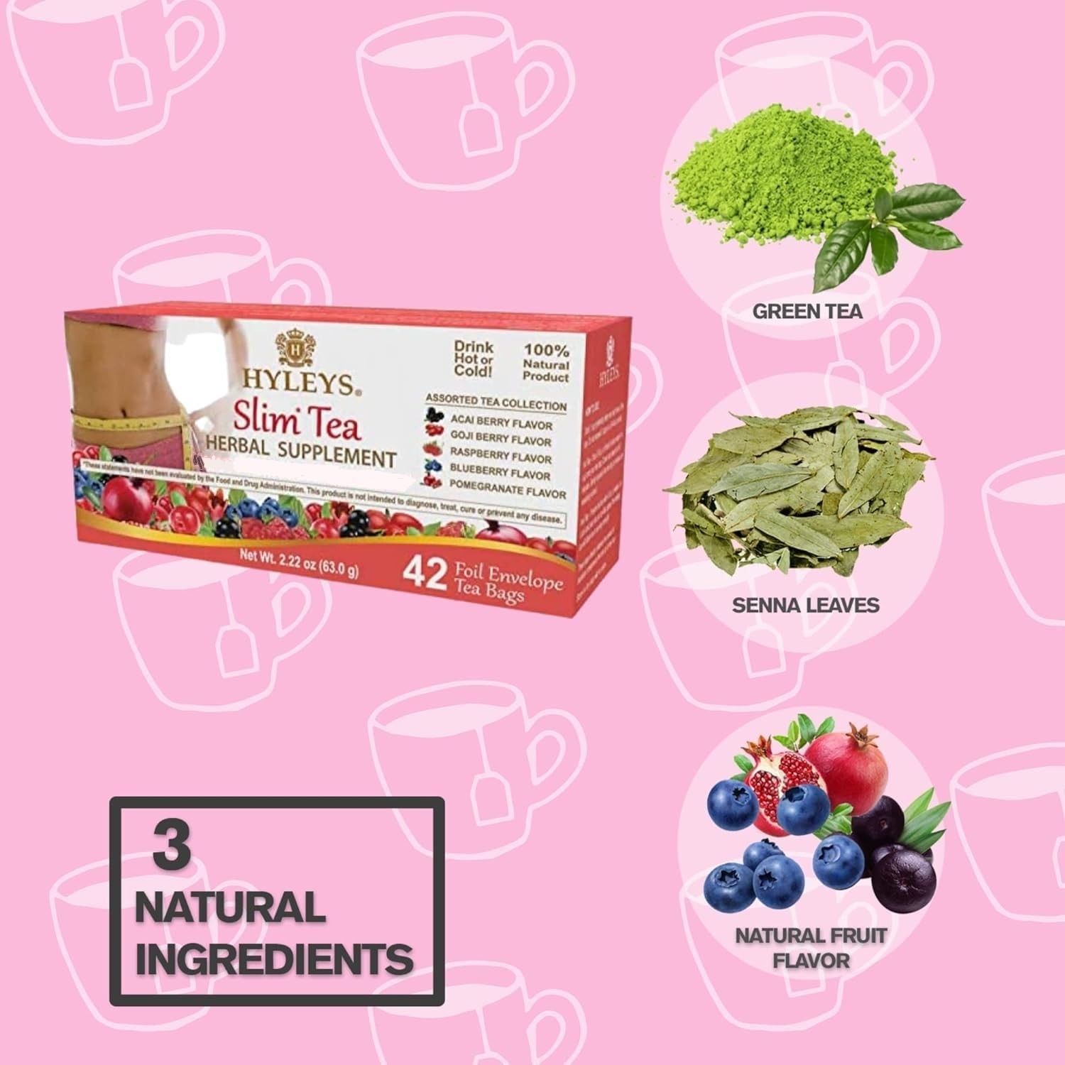 Hyleys Slim Tea 42 Ct Assorted – Suplemento De Hierbas Para Perdida De Peso, …