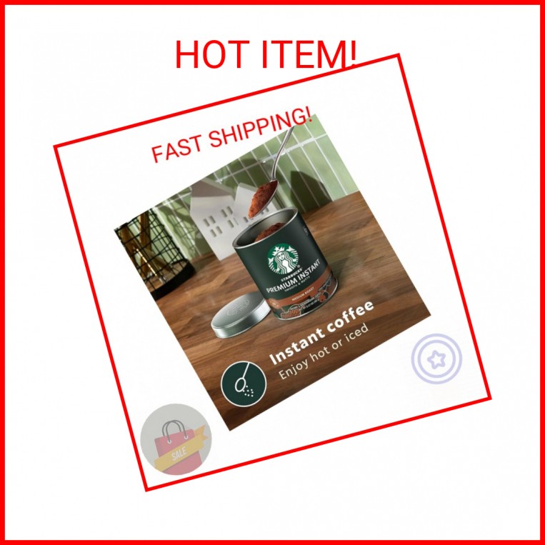 Starbucks Premium Instant Coffee, Medium Roast Coffee, Arabica Beans, Three 3.17