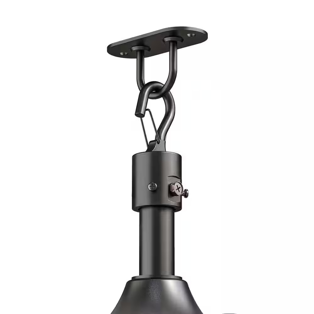 18″ Indoor/Wet Outdoor 3-Speed Portable Fan Matte Black w/ Hanging Hook