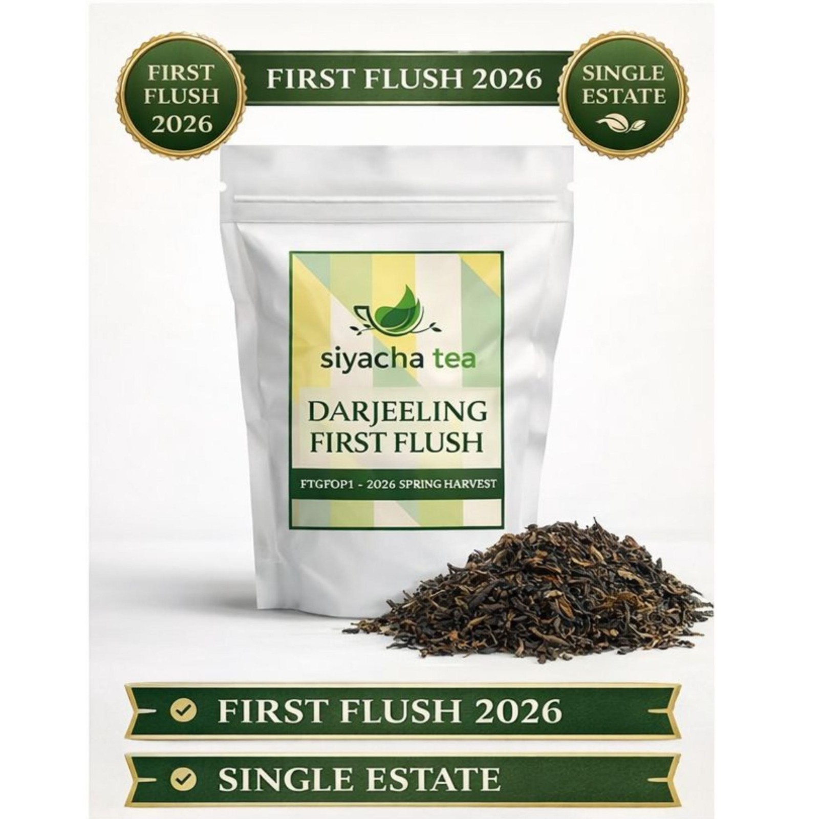 Darjeeling First Flush Tea PREMIUM 2026 Jungpana FTGFOP1 Loose Leaf Blend