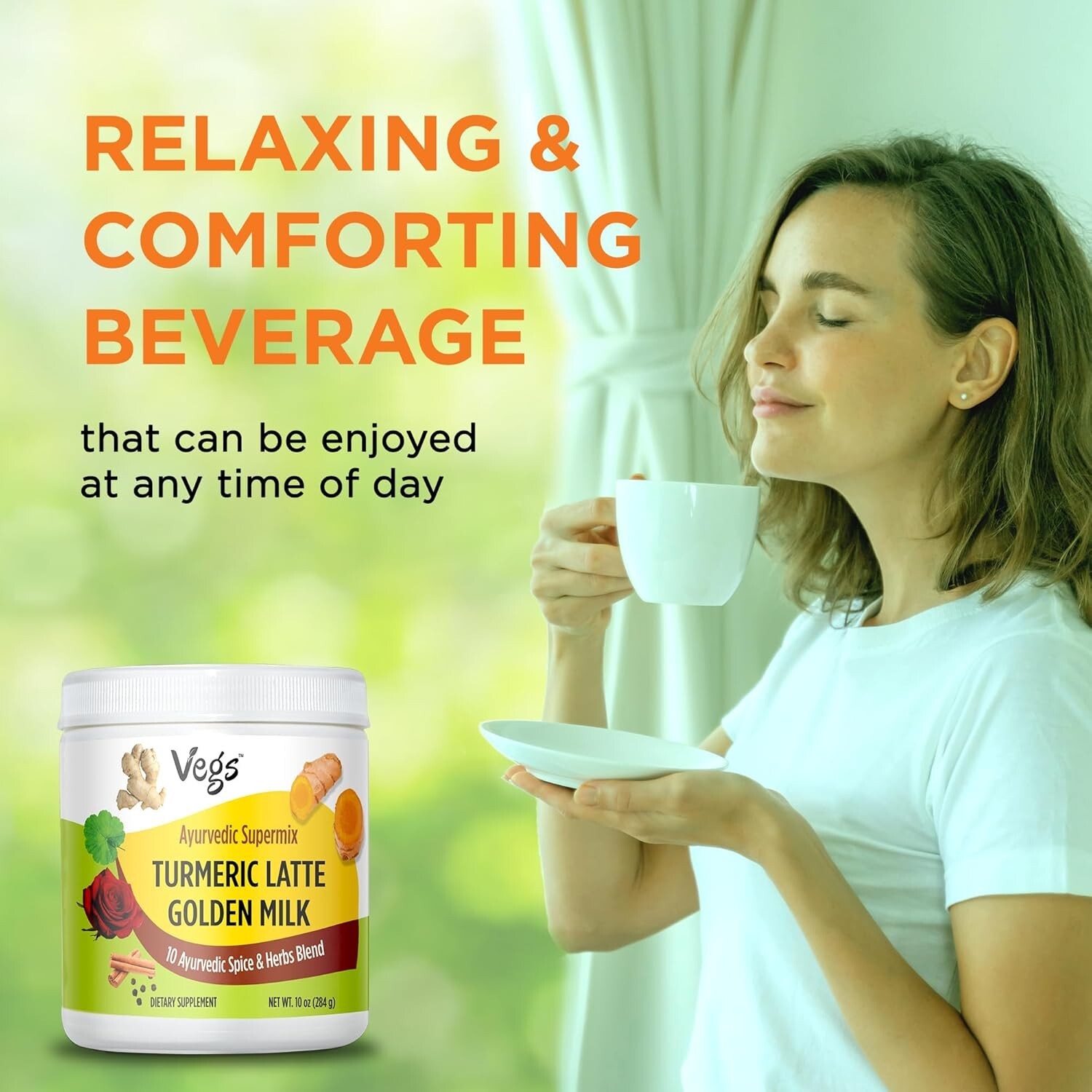 Vegs Turmeric Latte Golden Milk – Ayurvedic Super Spice Mix with Adaptogens