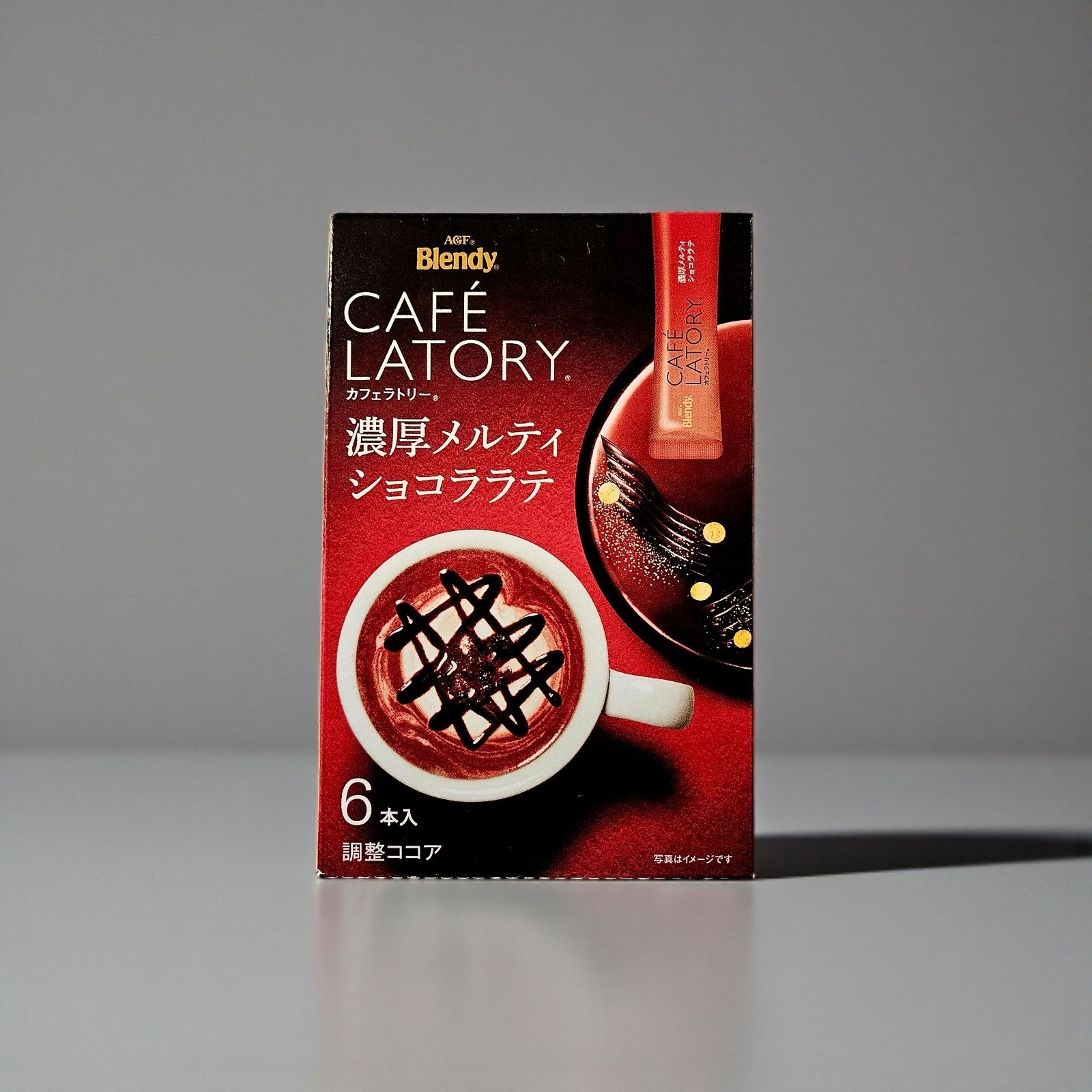 AGF Blendy Cafe Latory Rich Melty Chocolate Latte, 6 Sticks / 2oz – Japan