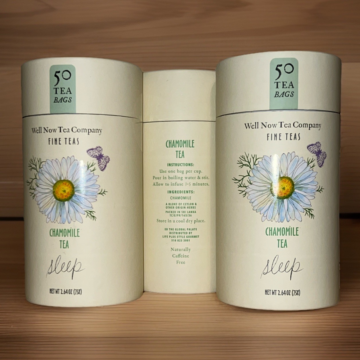 2X WELL NOW TEA Co 🫖 Fine Teas Organic CHAMOMILE TEA SLEEP 100 Bags – 2 tubes