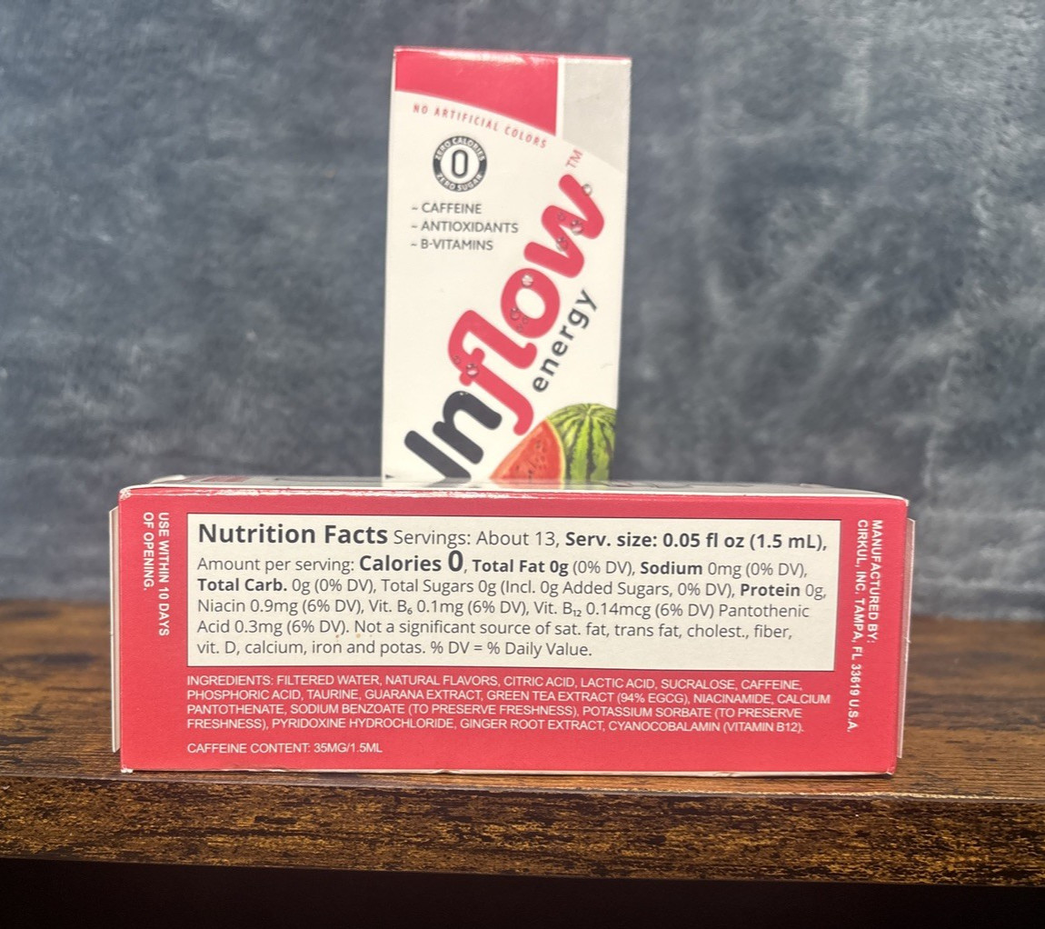 Cirkul Flavor Sip Cartridge x2 Lot Inflow Energy Watermelon w/ Caffeine & Vit-B
