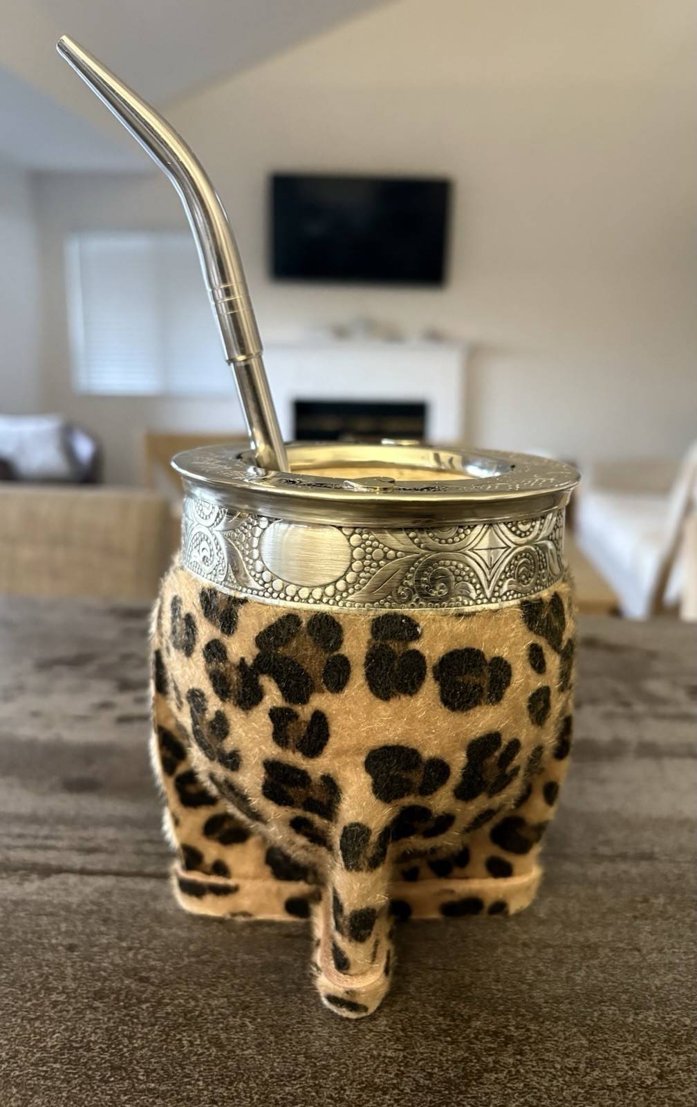 Yerba Mate Gourd Imperial – Argentina logo and stainless steel straw