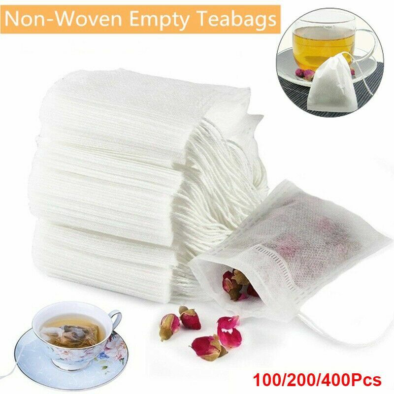 100-400Pcs Empty Tea Bags with String Heal Seal Filter Paper Herb Loose Tea Bags