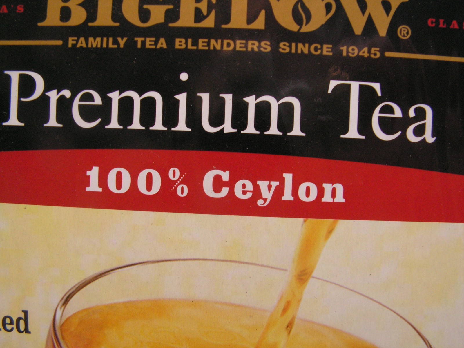 Bigelow Premium Ceylon Tea Bags – 100/Box. Individually Wrapped BEST By 08/2028