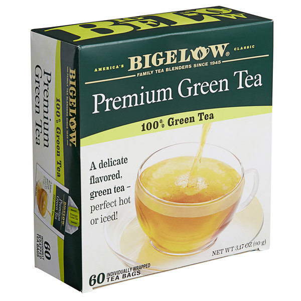 Bigelow 60-Count Premium Green Tea Bags – 6/Case