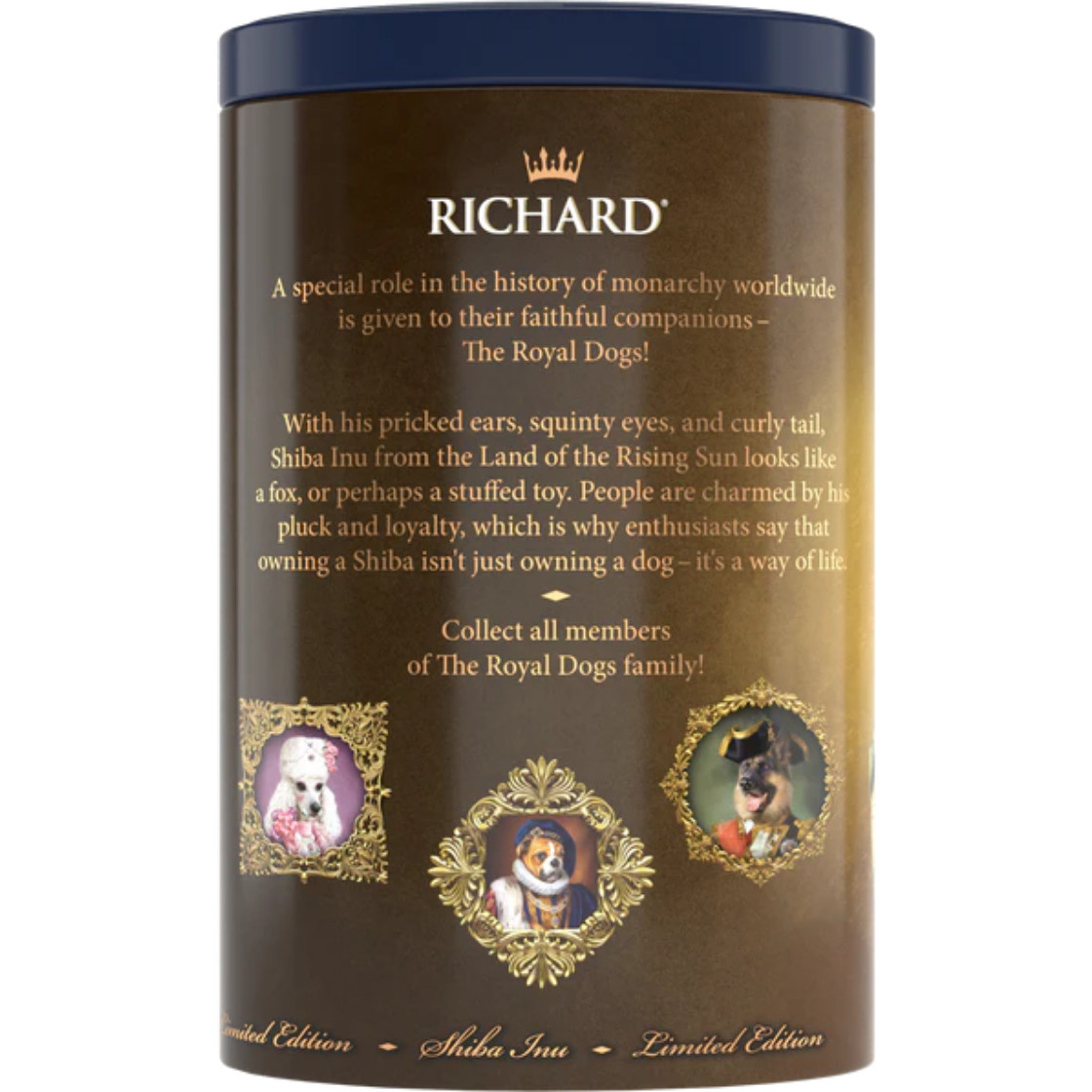 SHIBA INU 🐕RICHARD Royal Dogs Ceylon Black Tea 20 Pyramids GIFT TIN