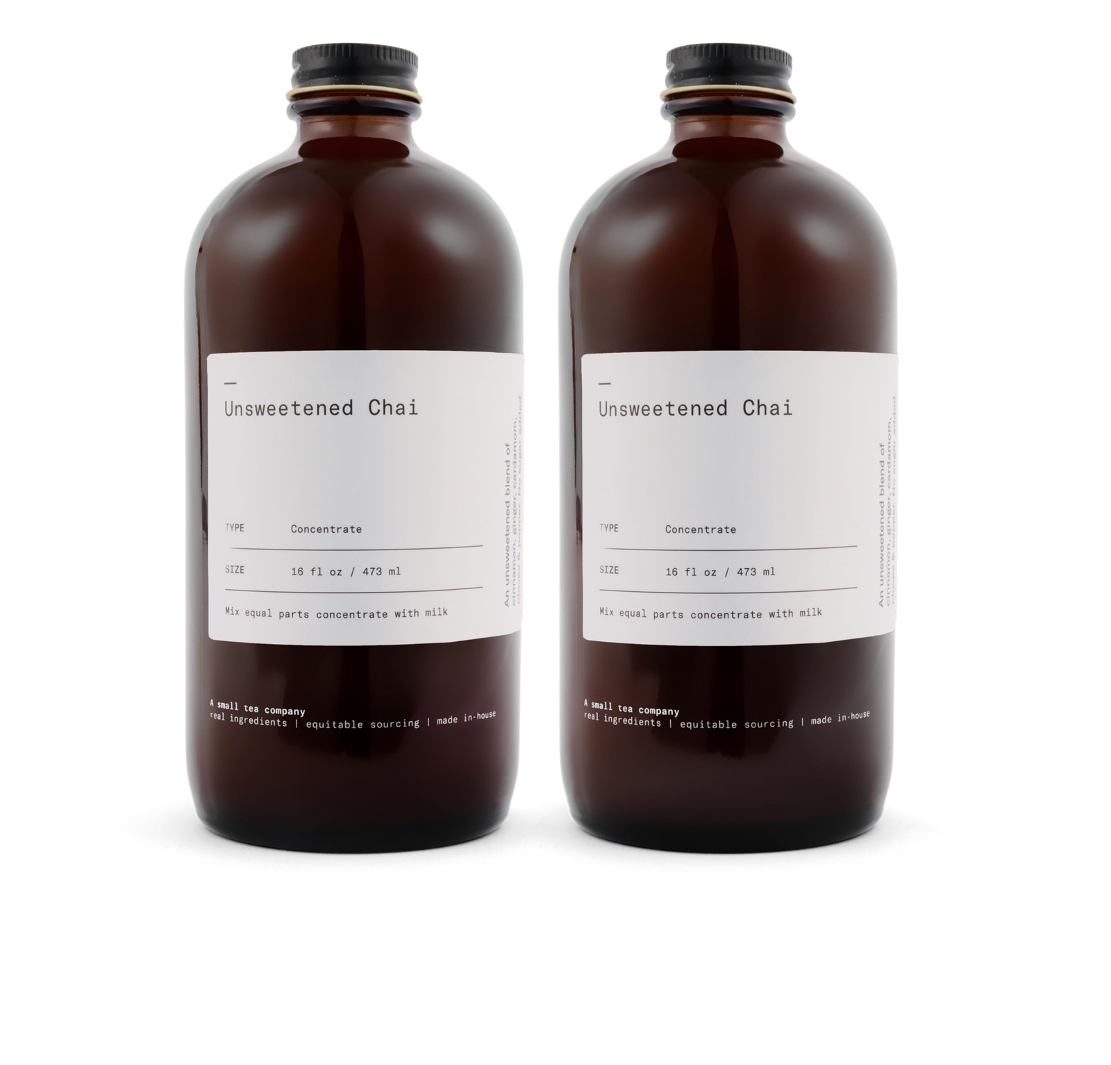 Dona Unsweetened Chai Concentrate 16oz Bottle Two Pack Liquid Chai Tea Concen…