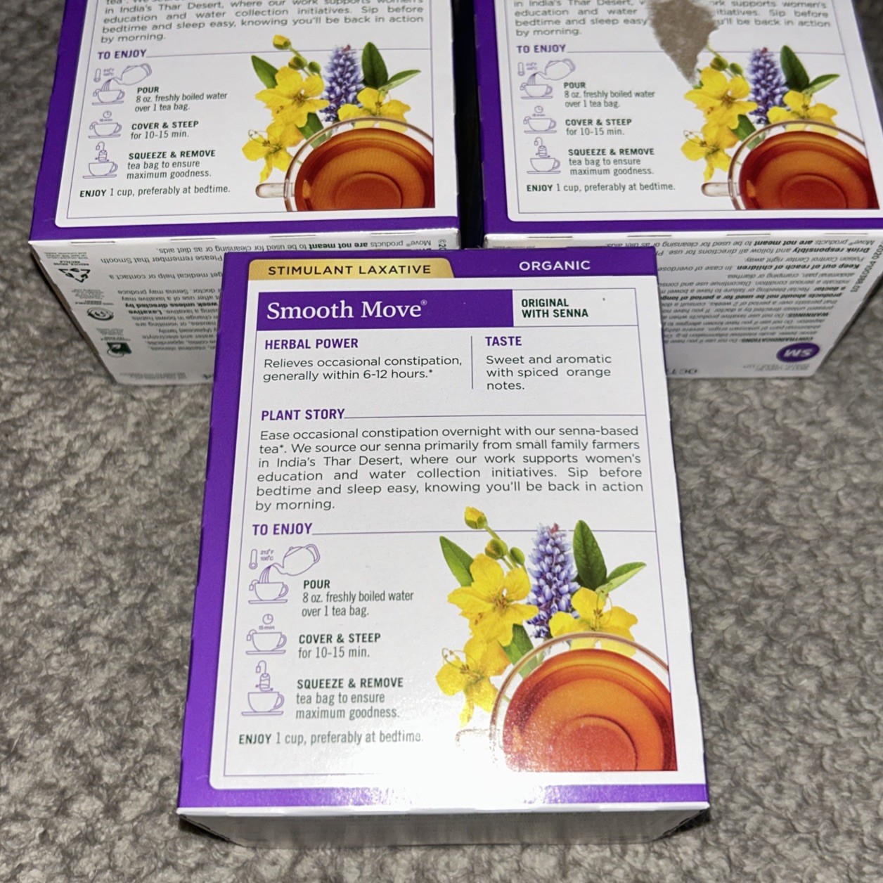 { 3 } Traditional Medicinals ~ Smooth Move ~ 32 Tea Bags ~ Sealed ~ Exp.10/27
