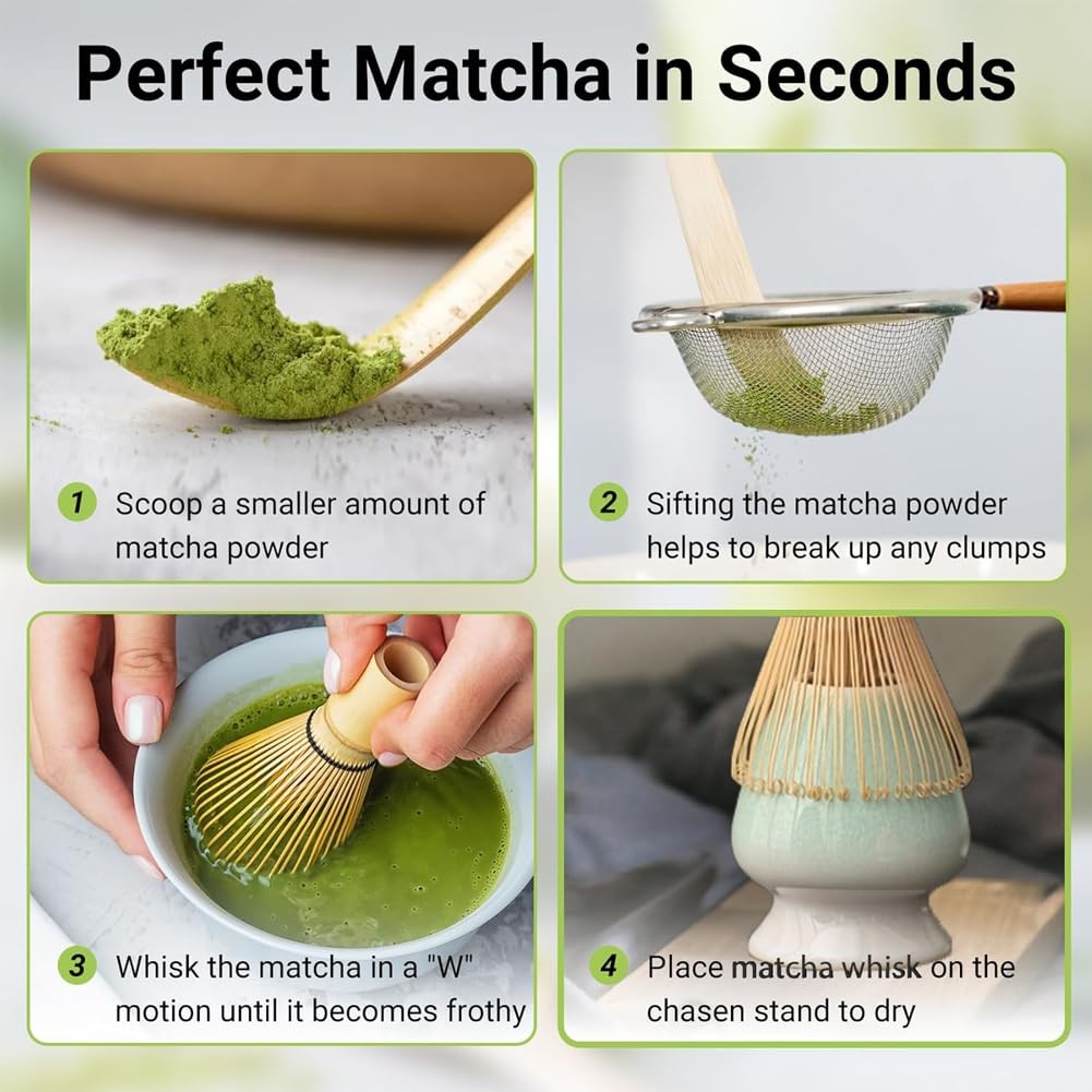 Premium Matcha Tea Set for Beginners & Enthusiasts – Complete Ceremonial Kit …