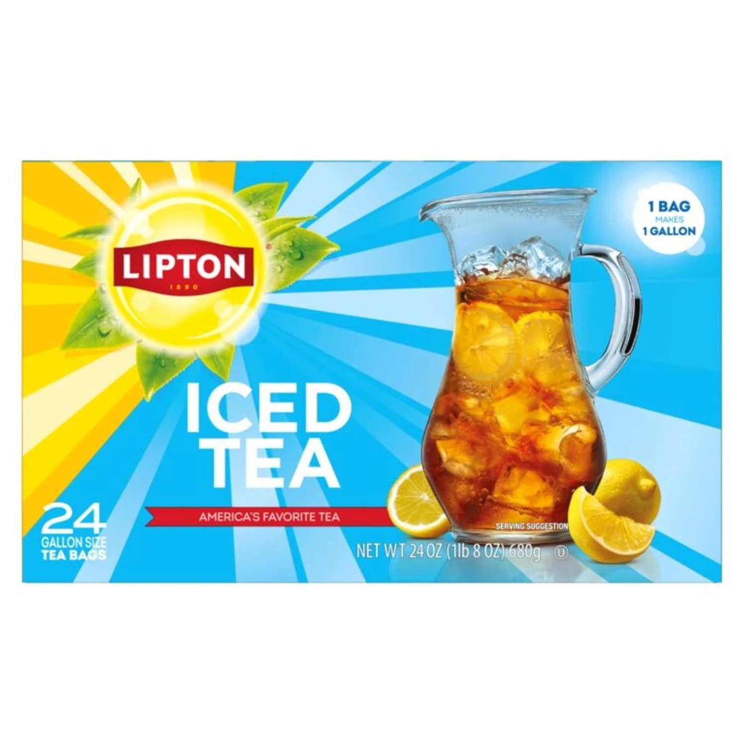 Lipton Unsweetened Iced Tea Gallon-Sized Tea Bags (24 Pack)