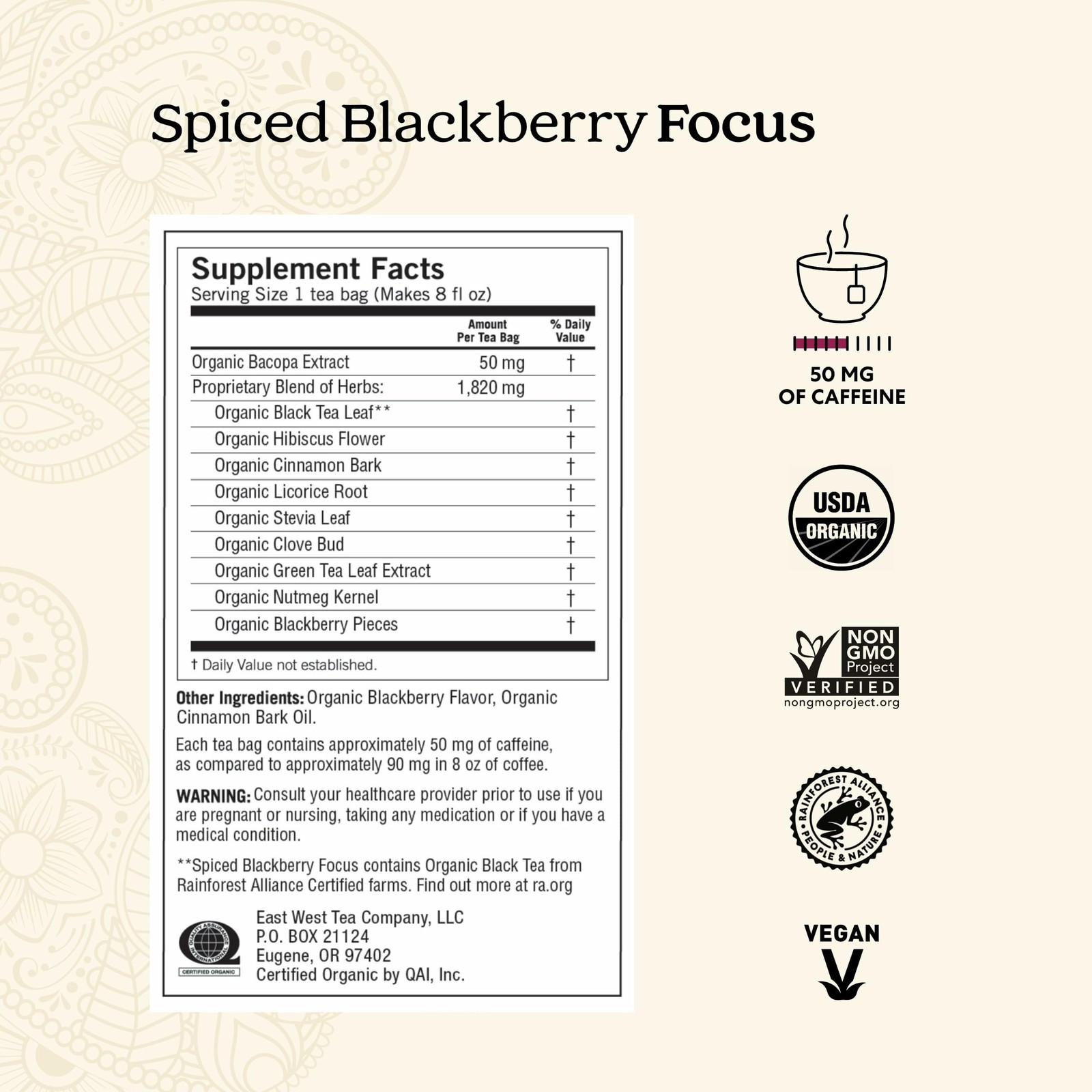 Yogi Tea Spiced Blackberry Focus – 16 Bags per Pack (4 16 Count (Pack of 4)