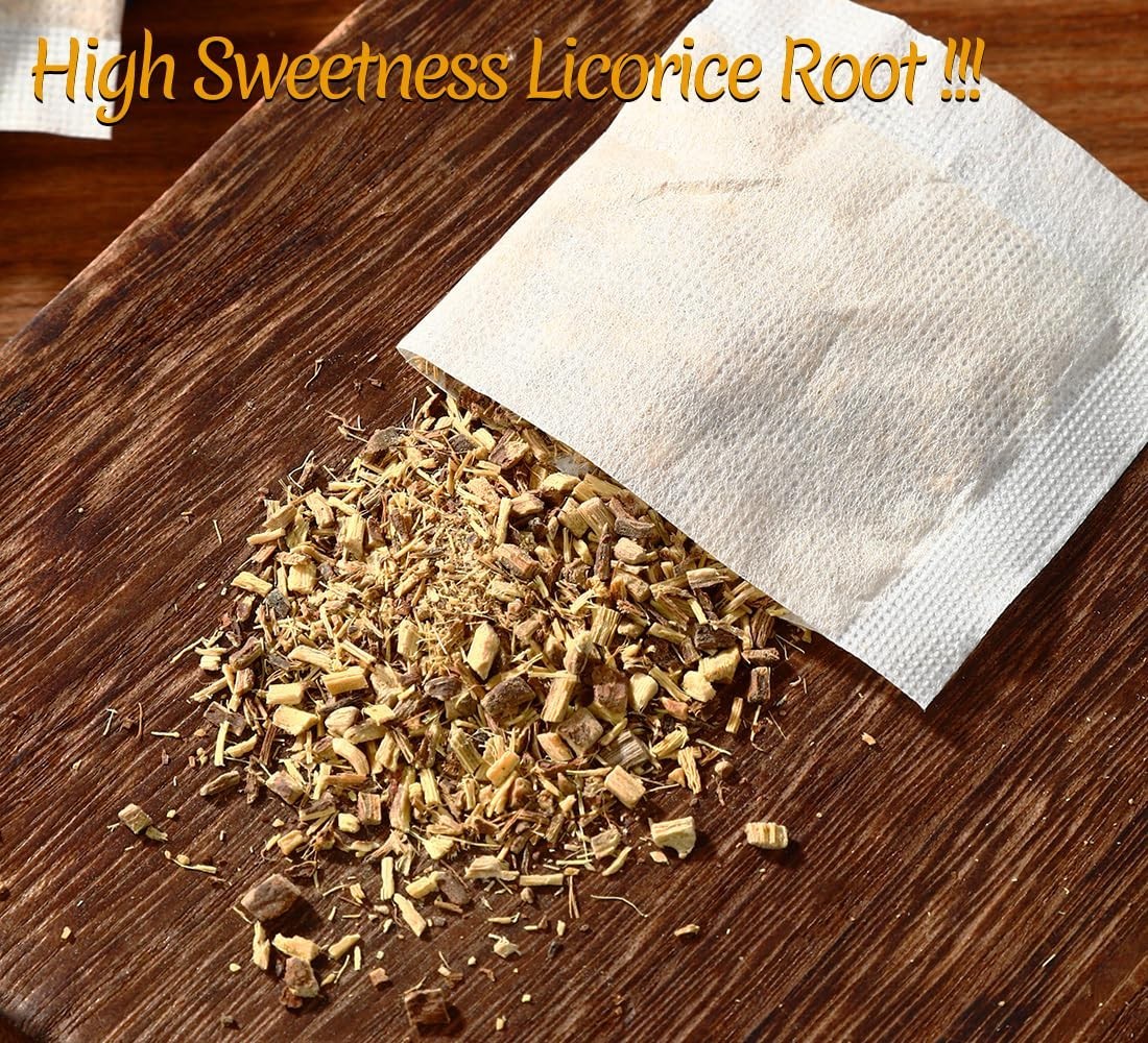 Premium 80 Licorice Root Tea Bags, Made with 100% High Sweetness Wild Licorice R