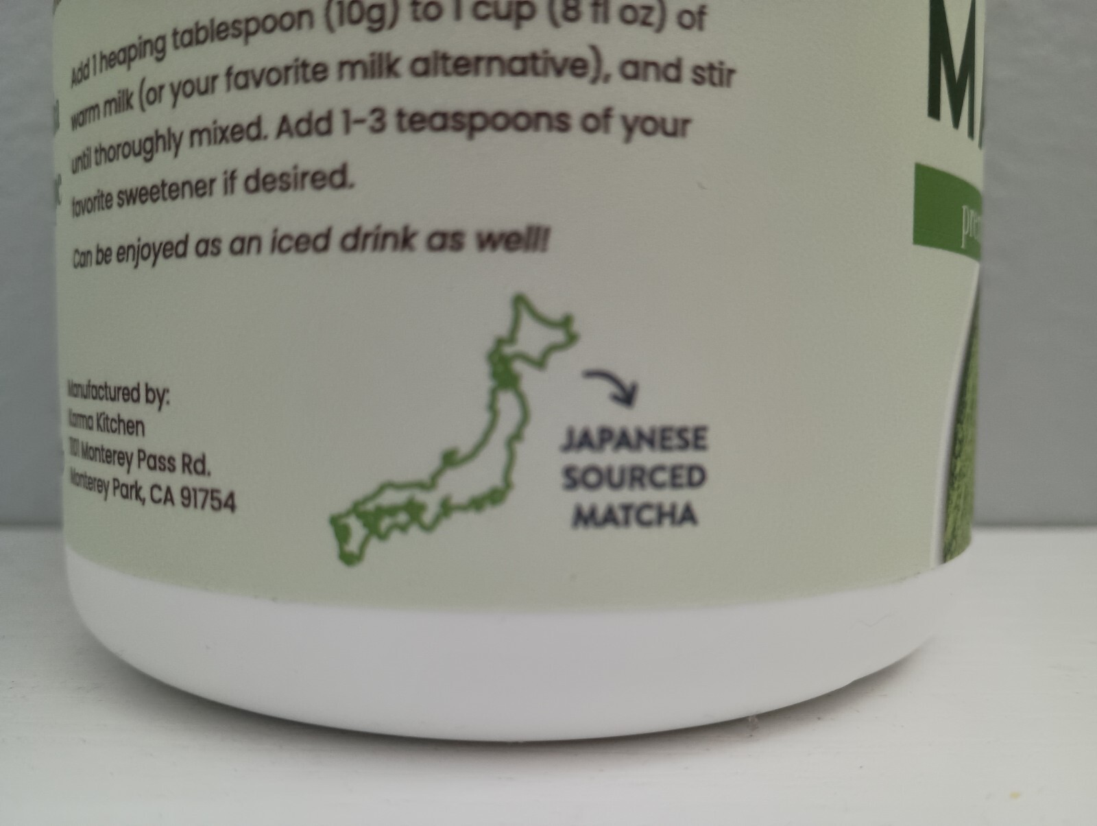 Karma Kitchen Instant Matcha 6 Oz Premium Japanese Green Tea