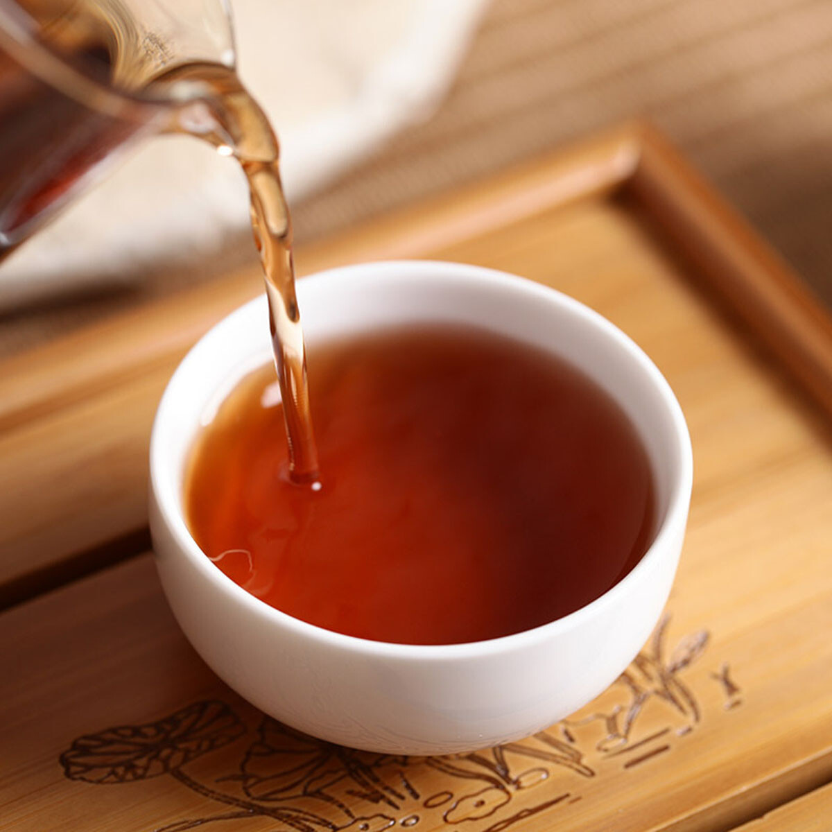 Ripe Puerh Tea Cake 357g Yunnan Menghai Ancient Tree Smooth Earthy Fermented Tea