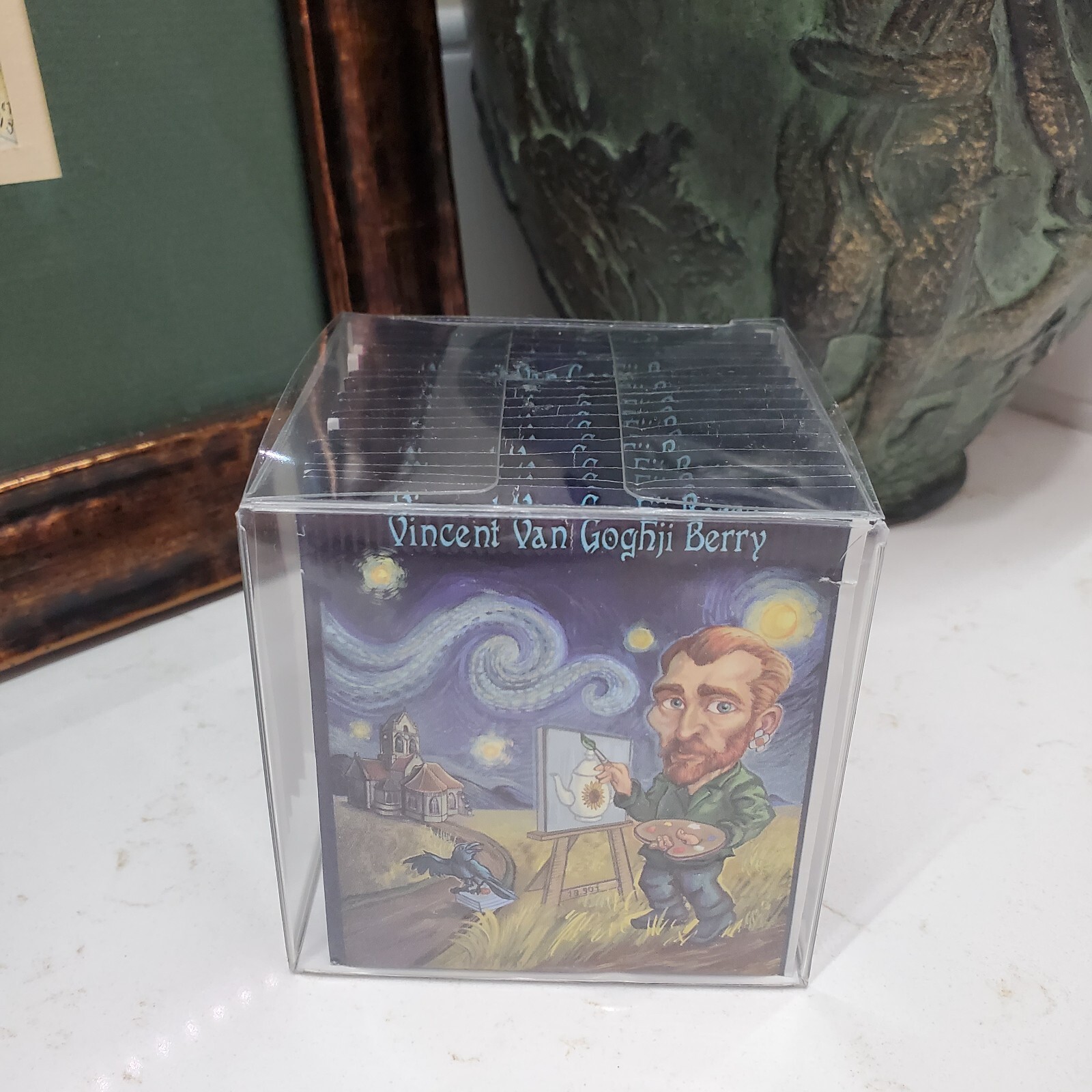 Vincent Van Goghji Berry Tea Bags in Clear Cube The Tea Book Best by 11/26