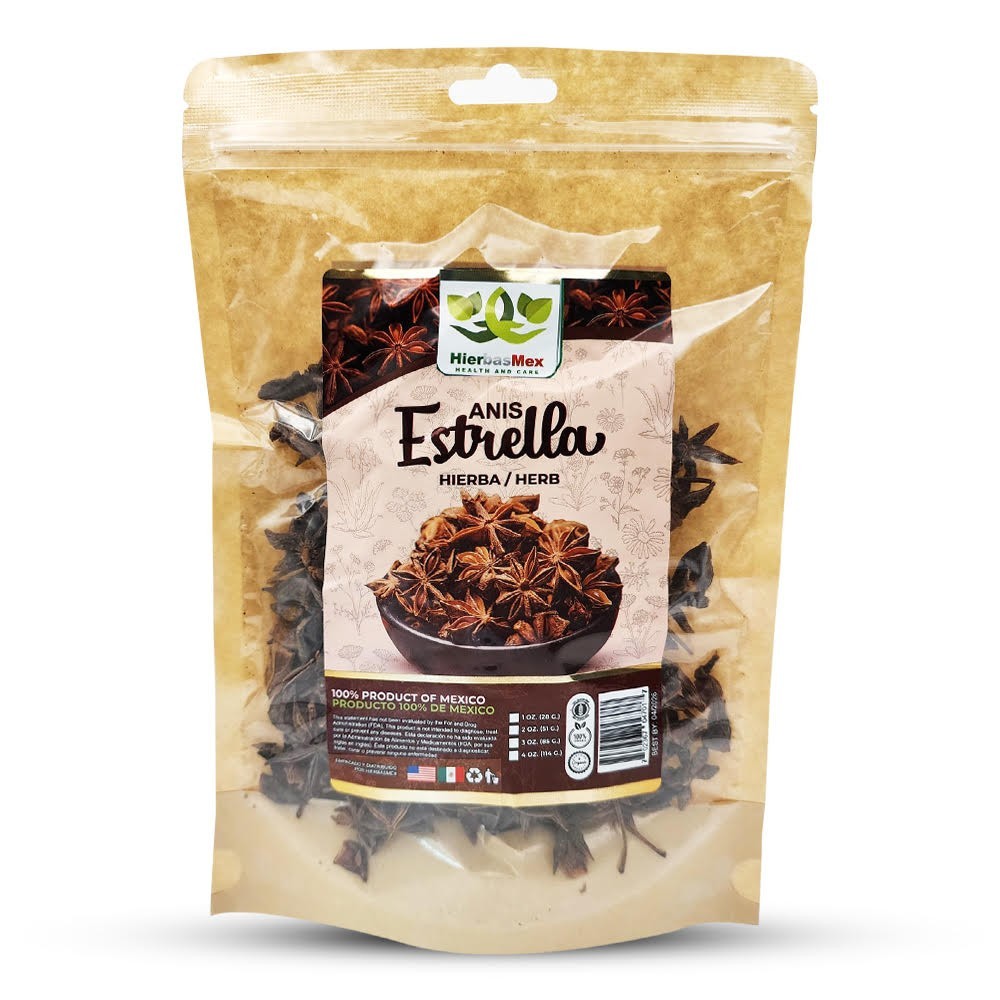 Anis Estrella Herbal Tea 4 oz.-113g Anis Estrella Te Herbal Natural Mexican Herb