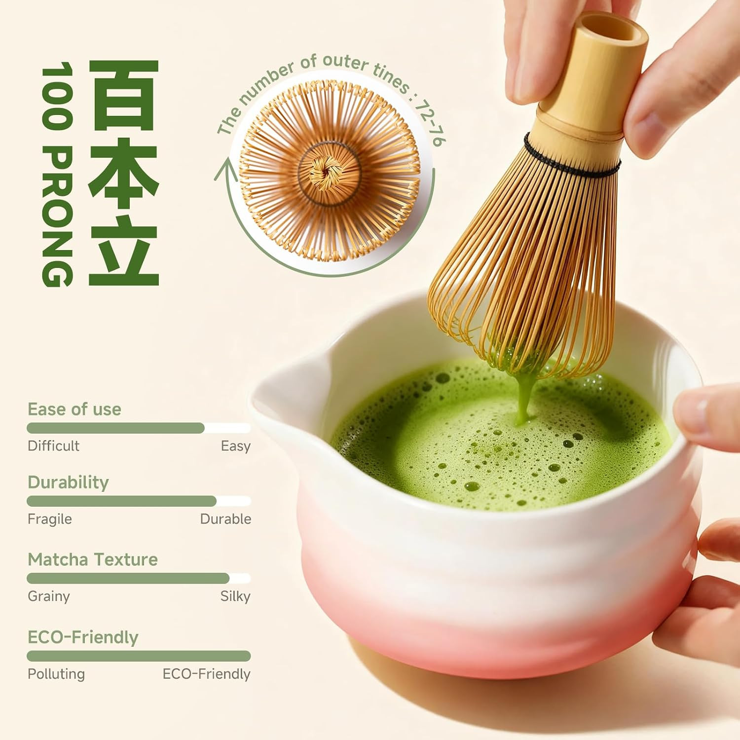Matcha Whisk Set with Tea Caddy, Pink 8 Pcs Matcha Kit Includes Bowl