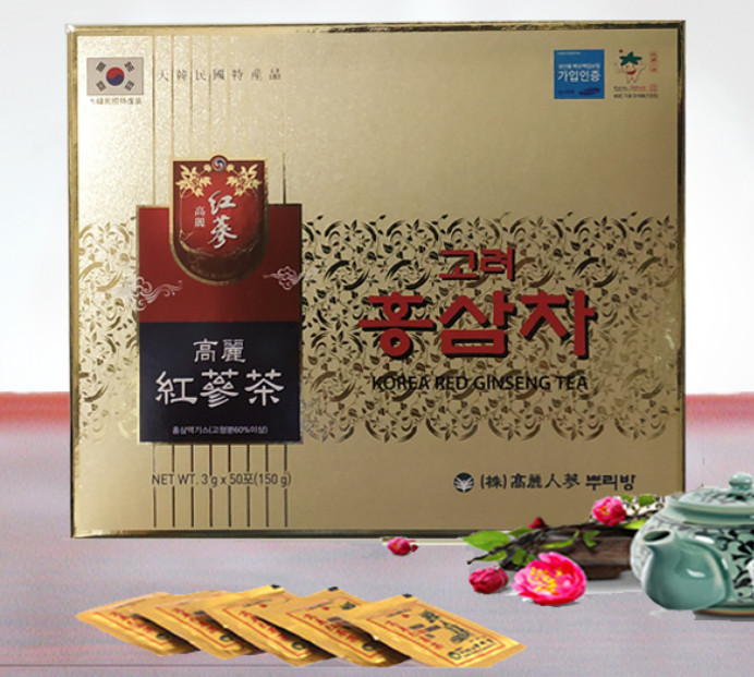 Anti Stress Fatigue Korean Red Ginseng Extract Ginseng Root Tea 3g x 50bags