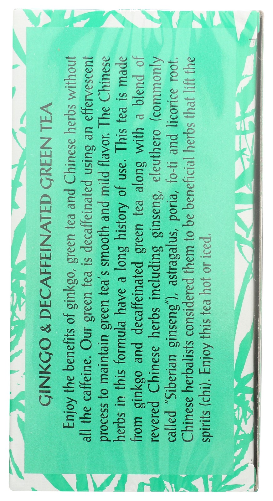 Triple Leaf Tea Ginkgo Decaf Green With Ginseng And Chinese Herbs 20 3 Pack