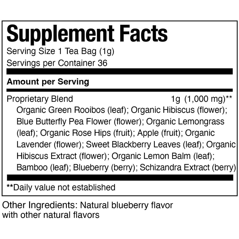 The Republic of Tea – Beautifying Botanicals® Daily Beauty Blueberry Lavender…