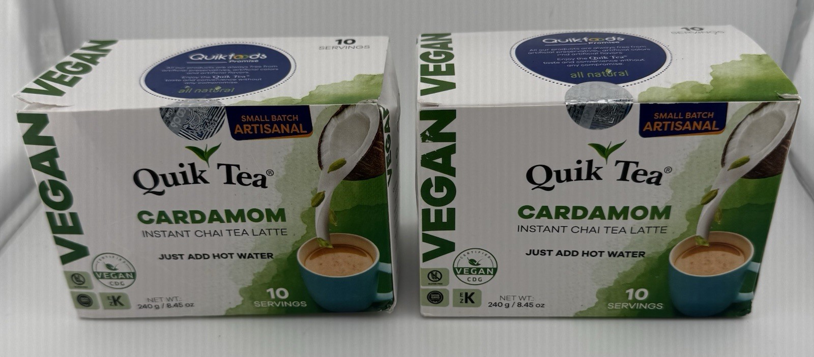 Quik Tea Cardamon Chai Tea Latte – 20 Count (2 Boxes of 10 Each) – Free Shipping