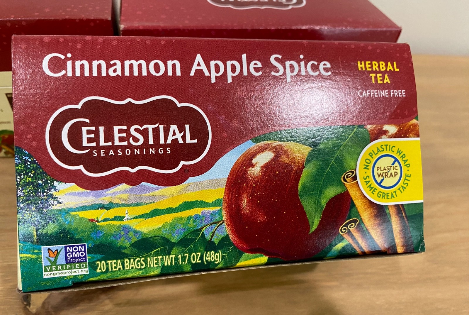 Celestial Seasonings Cinnamon Apple Spice Herbal Tea LOT/4 Boxes BBD 11’27