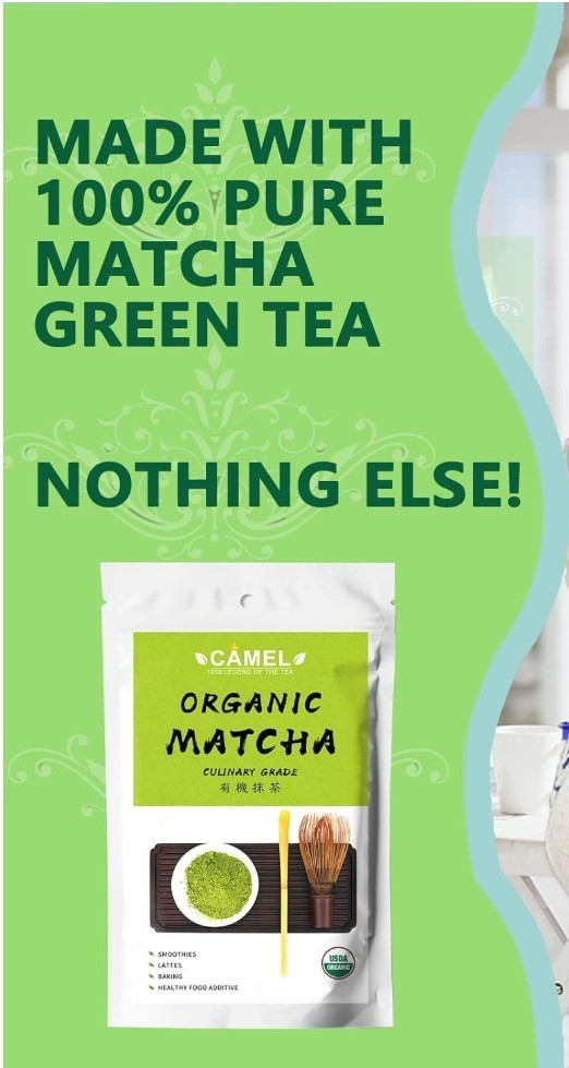 Organic Matcha Green Tea Powder – 100% Pure Matcha for Latte & Baking