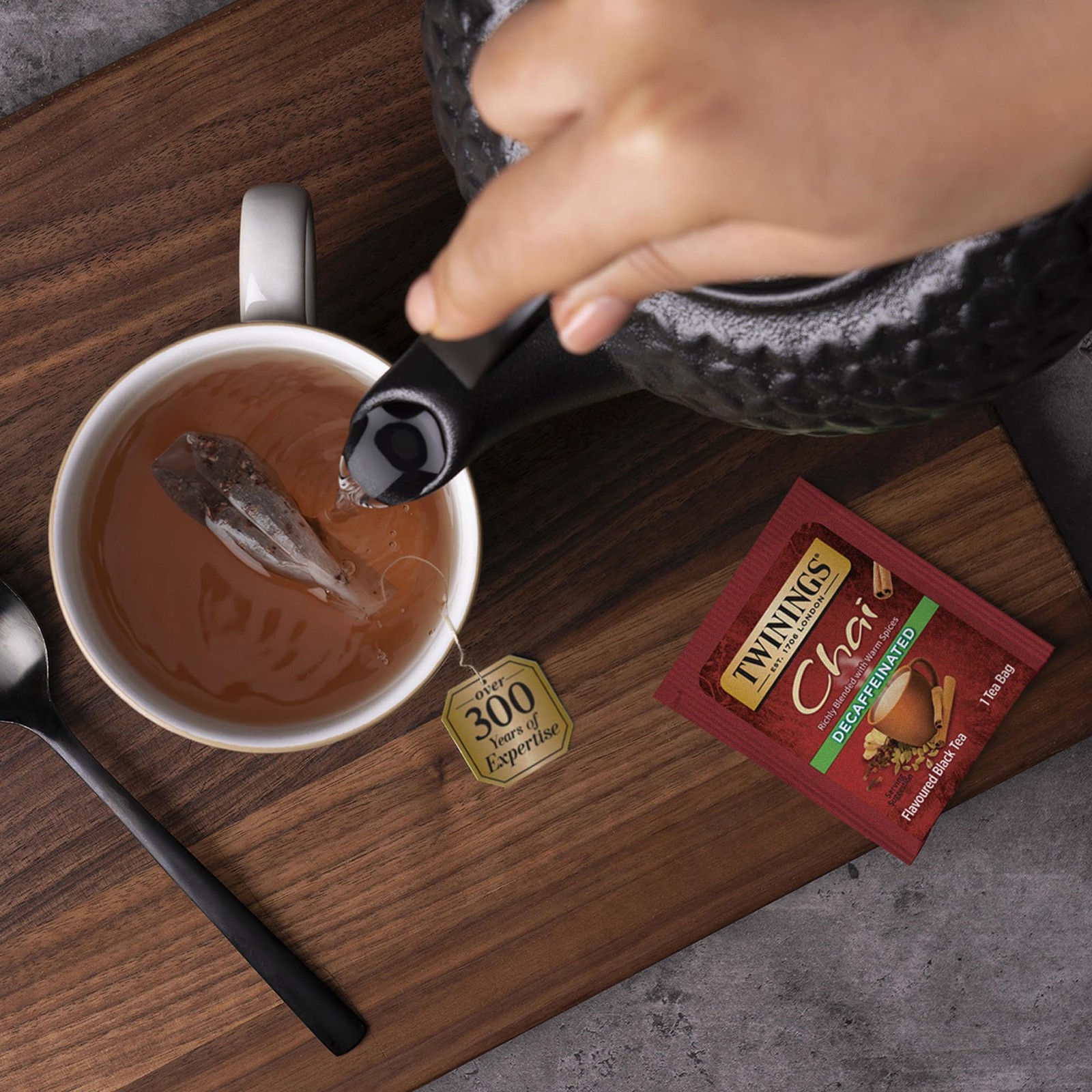 Twinings Decaf Chai Tea 20 Count Bold Spicy Blend with Natural Ingredients